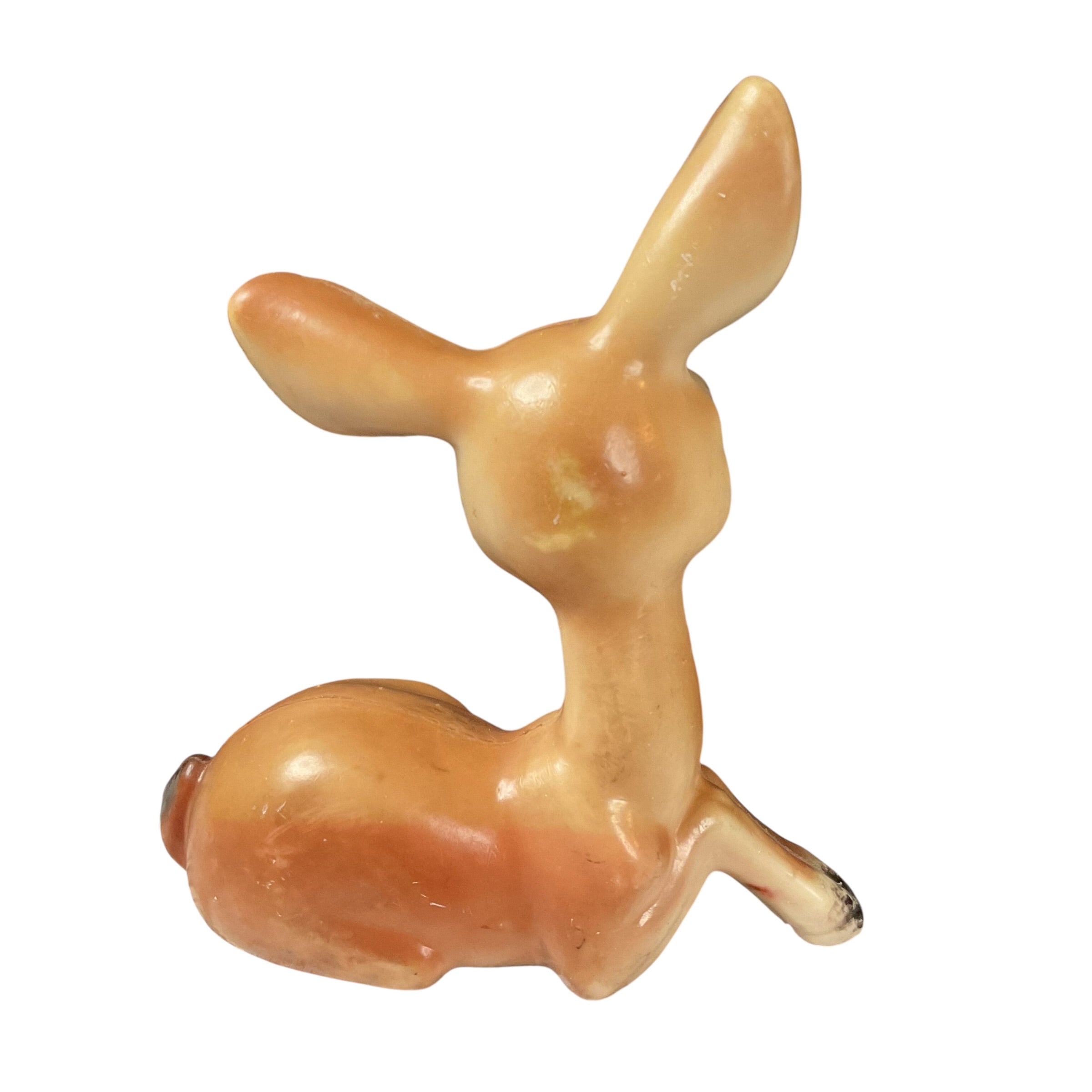 Large Adorable Vintage Blue Eyed Hard Plastic Fawn - Avid Vintage