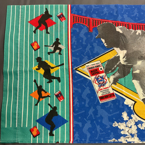 Vintage 1996 MLB Pillowcase Take Me Out To The Ballgame 32x19