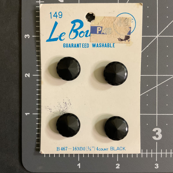 Le Bouton Black Shank Buttons 4 on Card No 149