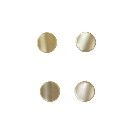 Vintage Le Chic 9/16 White Shank Plastic Buttons 4 on Card