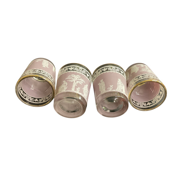 Vintage Jeanette Jasperware Lilac Shot Glasses Set of 4