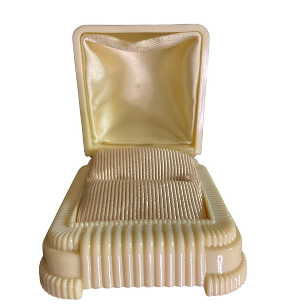 Vintage Art Deco Celluloid Ring Presentation Box Jewelry Holder