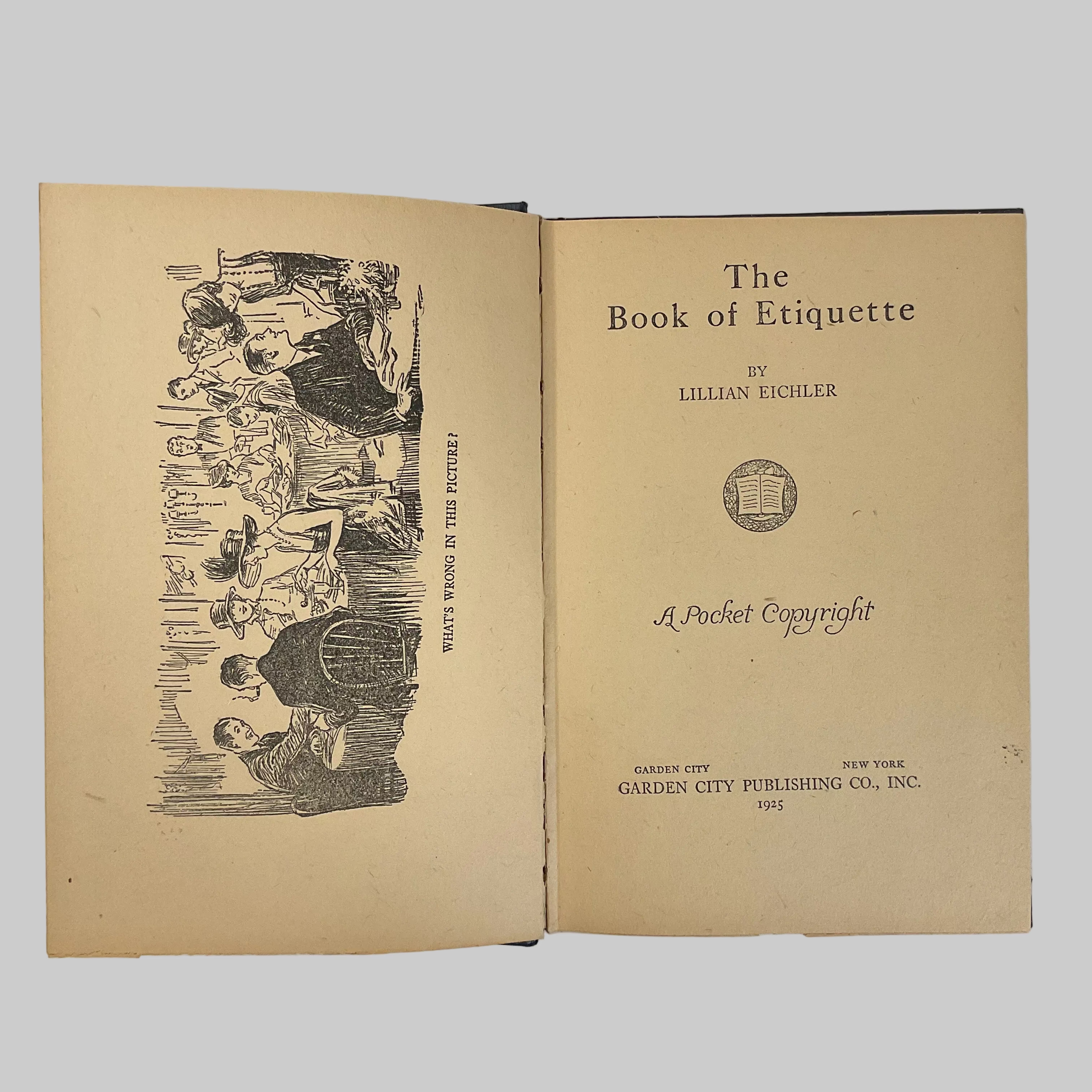 The Book of Etiquette 1925 HC Book Lillian Eichler Pocket Edition - Avid Vintage