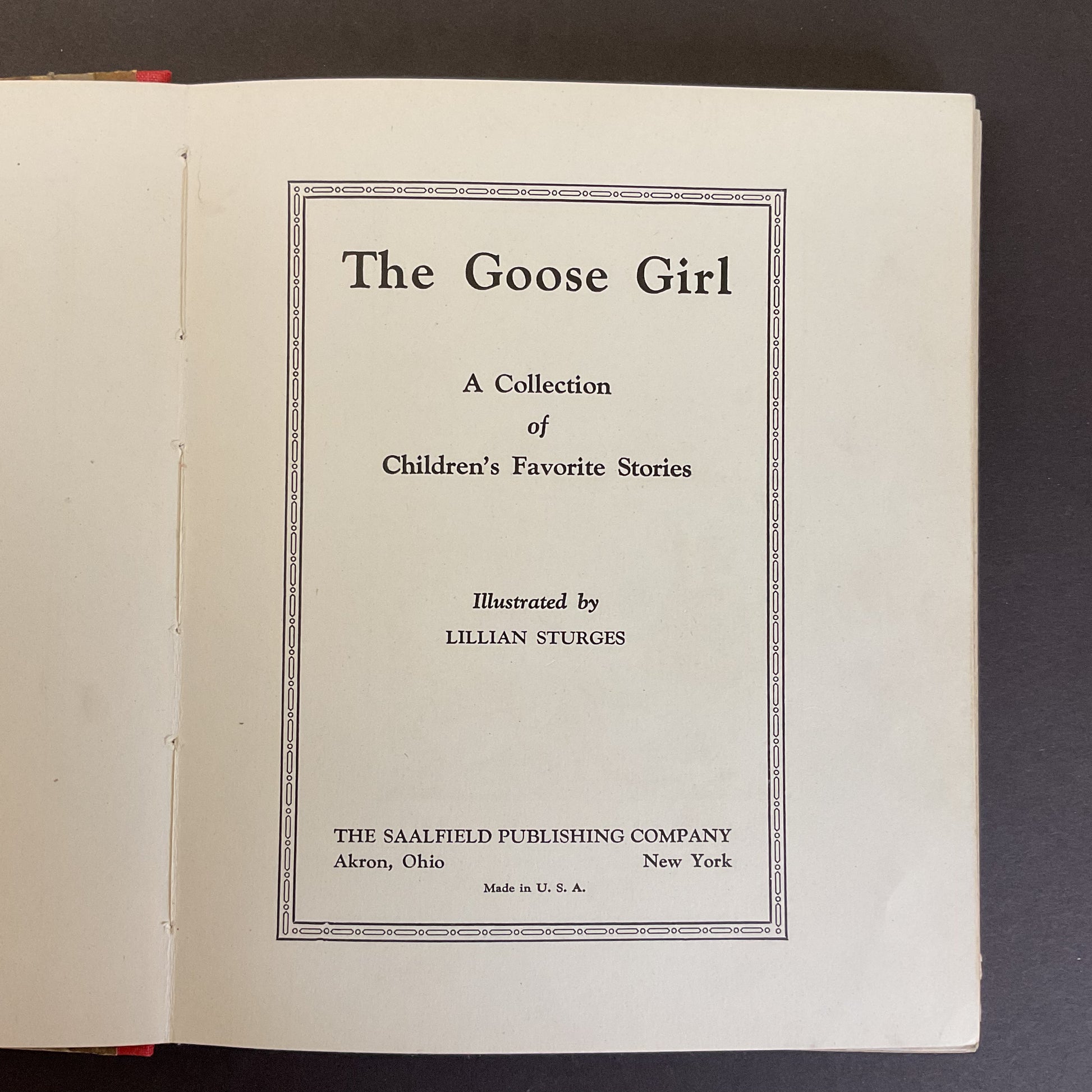 The Goose Girl Antique Children’s Book 1926 Illustrated Hardcover Saalfield - Avid Vintage