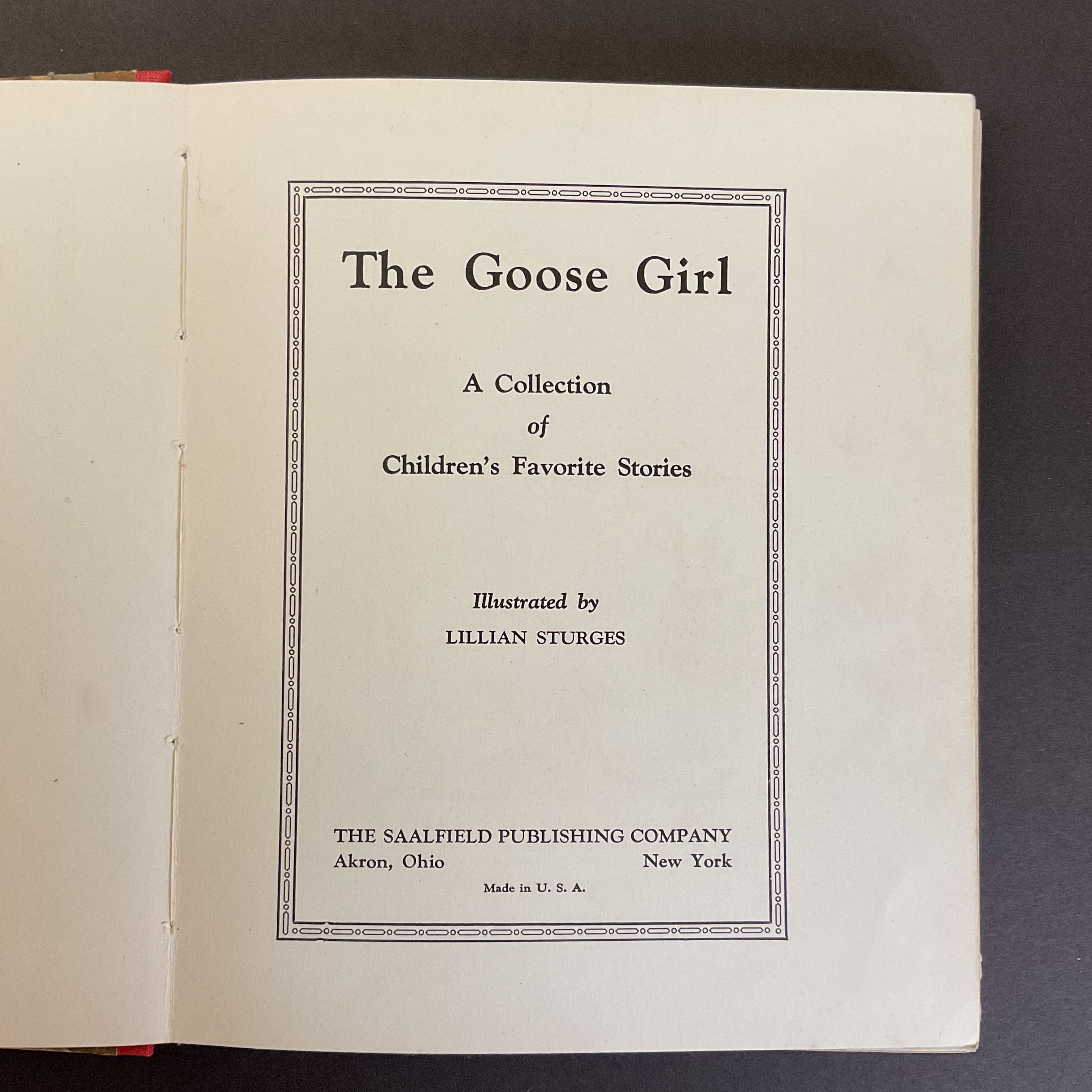 The Goose Girl Antique Children’s Book 1926 Illustrated Hardcover Saalfield - Avid Vintage