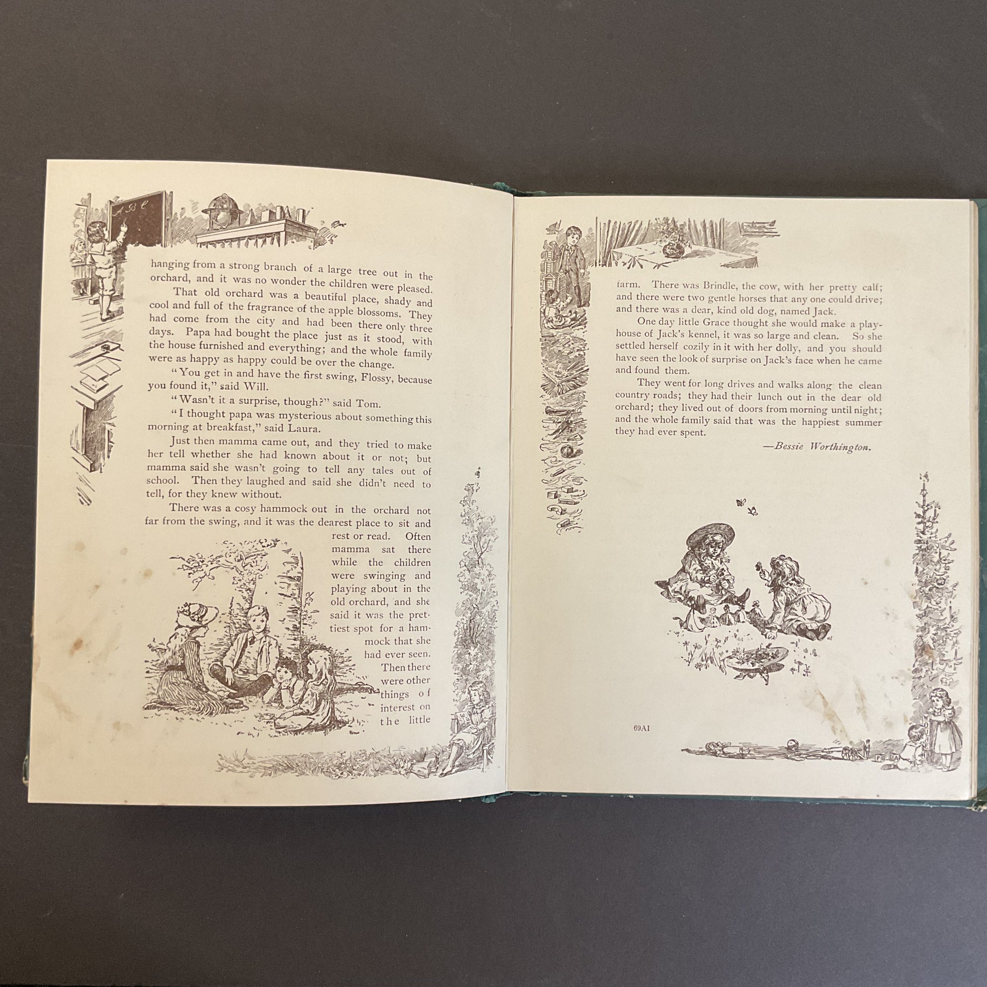 Antique Children’s Book The Orchard Swing 1899 Hardcover - Avid Vintage