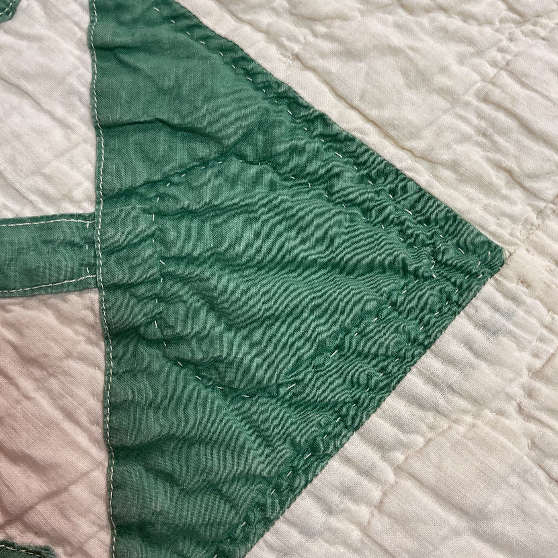 Vintage Appliqué Tulip Cutter Quilt Hand Quilted - Avid Vintage