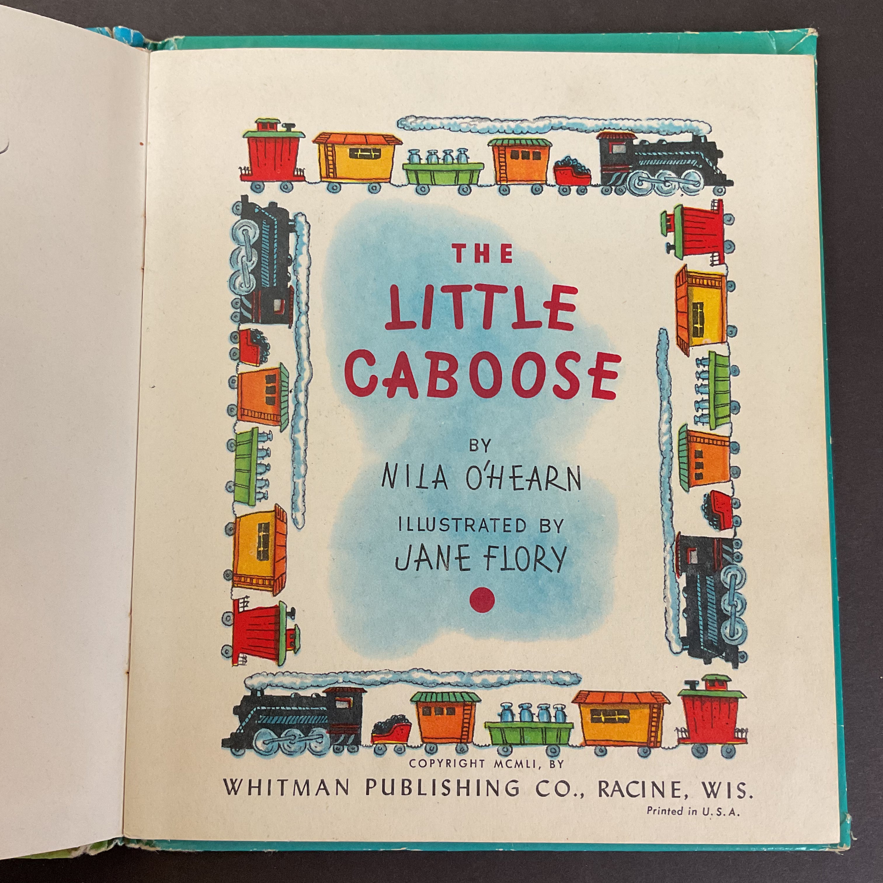 The Little Caboose Vintage 1951 Whitman Top Top Hardcover Children's Book Nila O'Hearn - Avid Vintage