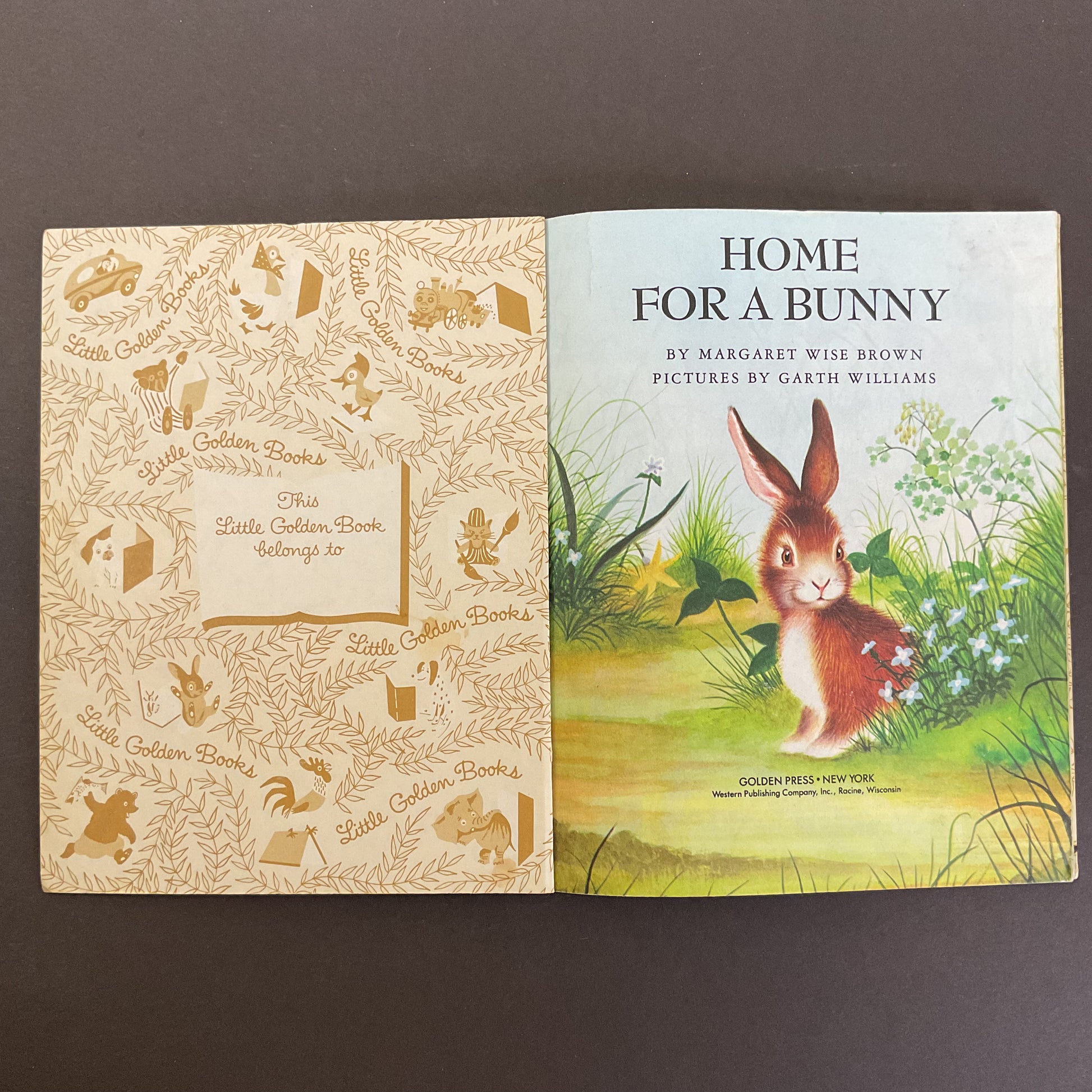 Home For A Bunny Vintage 1961 Hardcover Little Golden Book - Avid Vintage