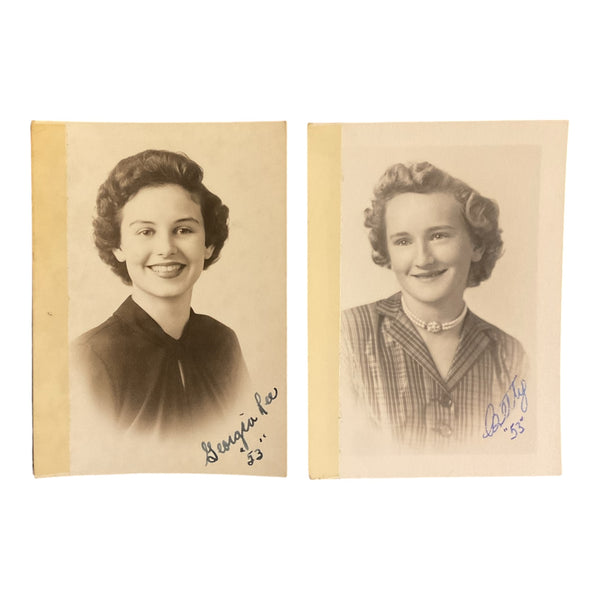 Vintage Photos Lot High School Senior Portraits 1950s Found Art