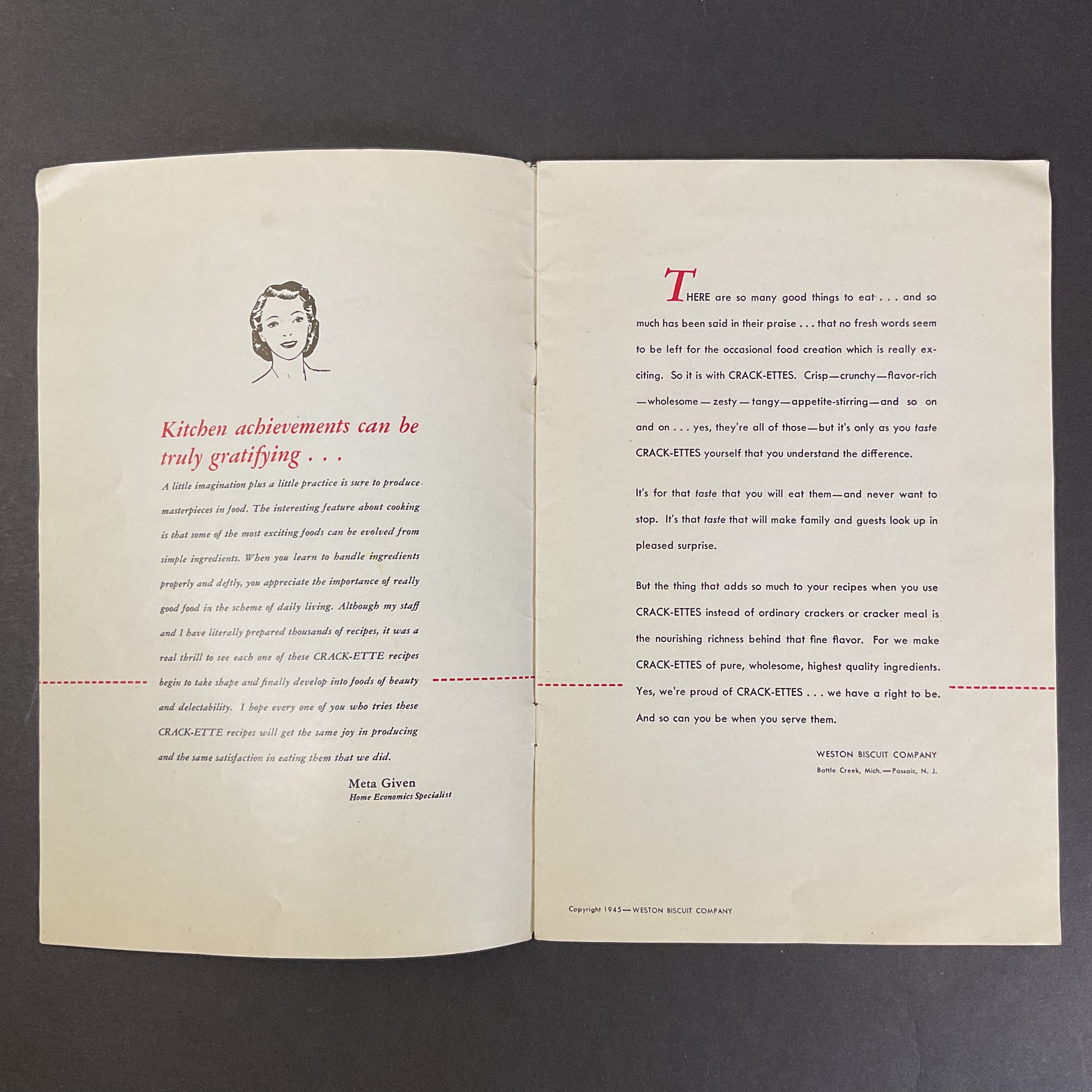 Vintage 1943 Weston’s Biscuit Company Crackers Recipe Booklet - Avid Vintage