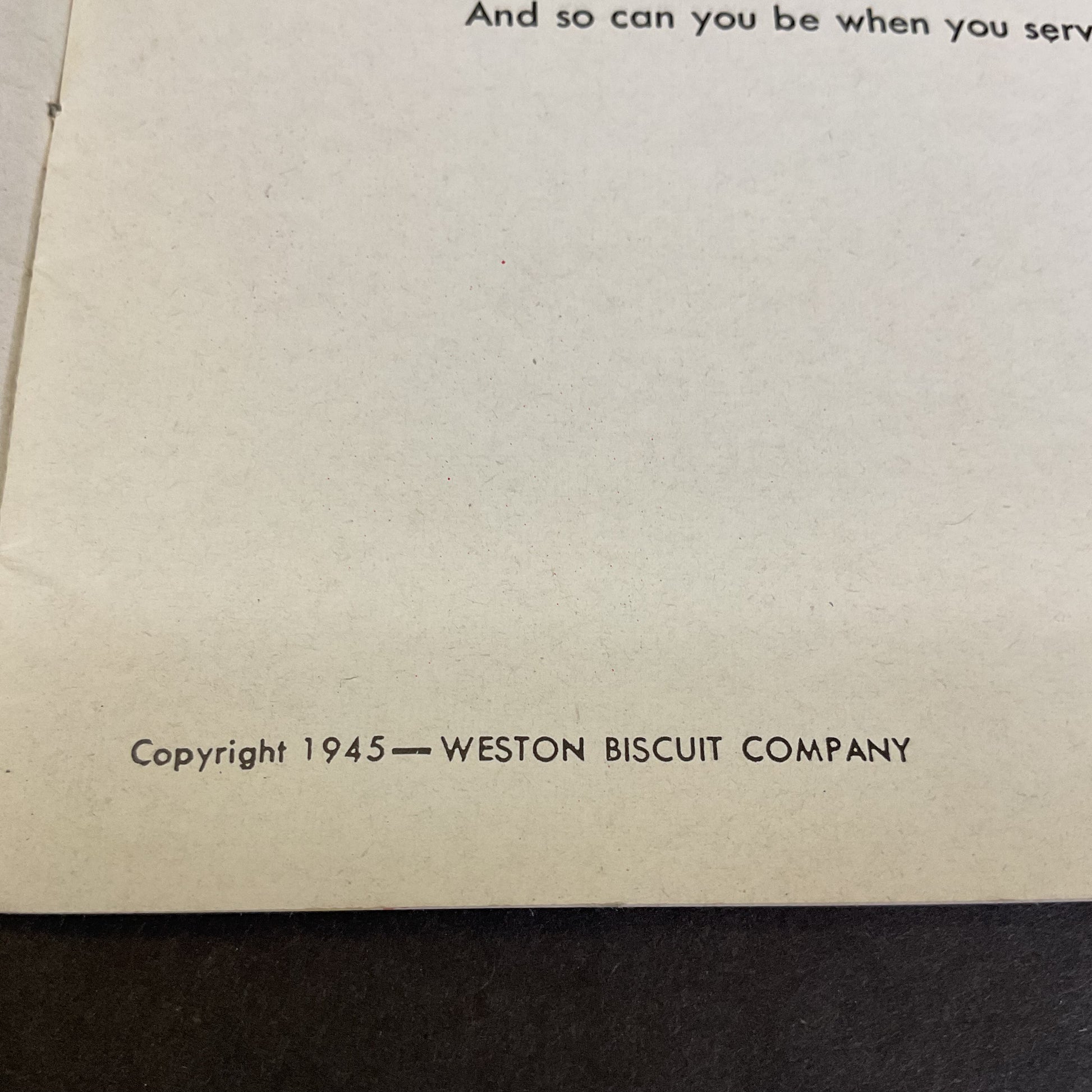 Vintage 1943 Weston’s Biscuit Company Crackers Recipe Booklet - Avid Vintage