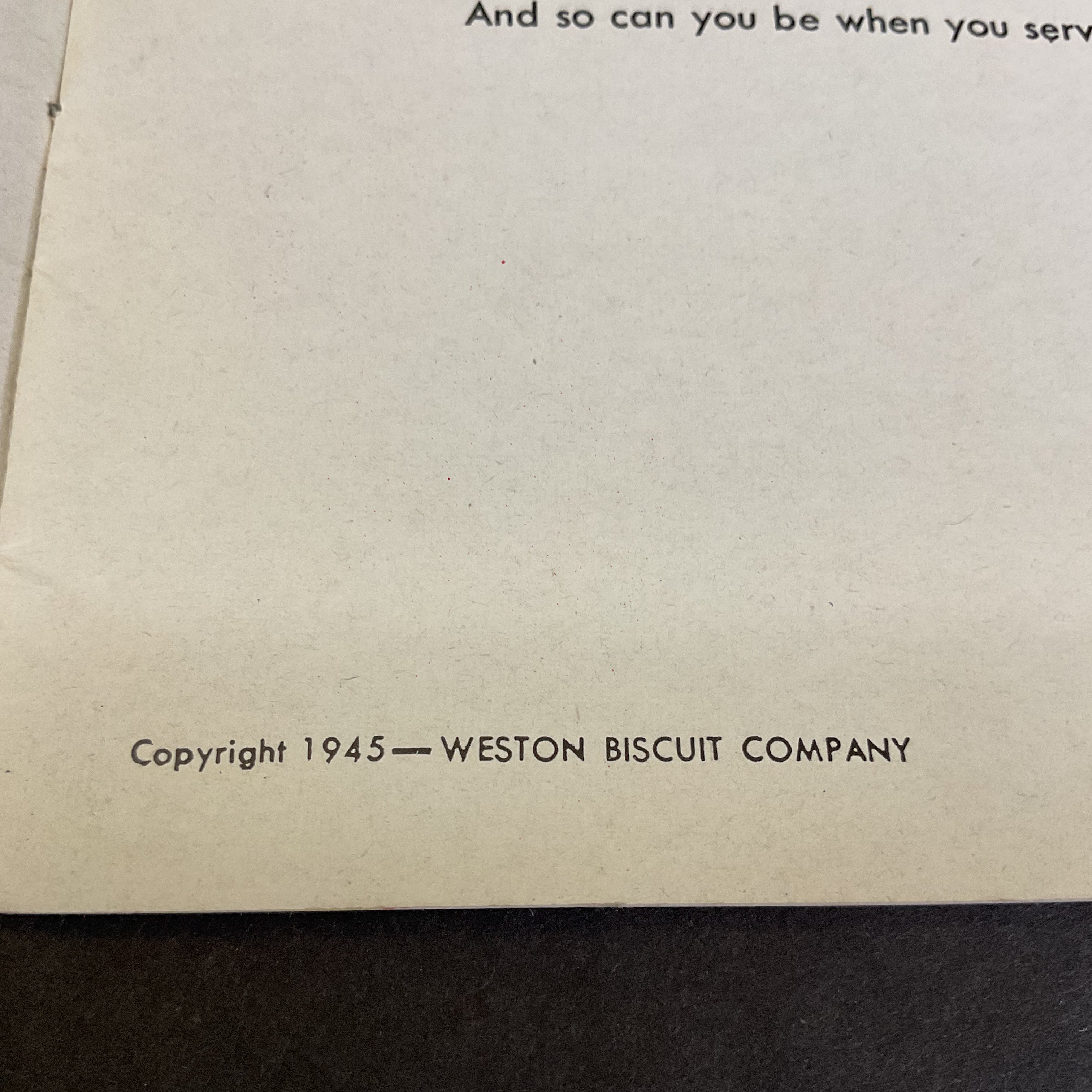 Vintage 1943 Weston’s Biscuit Company Crackers Recipe Booklet - Avid Vintage