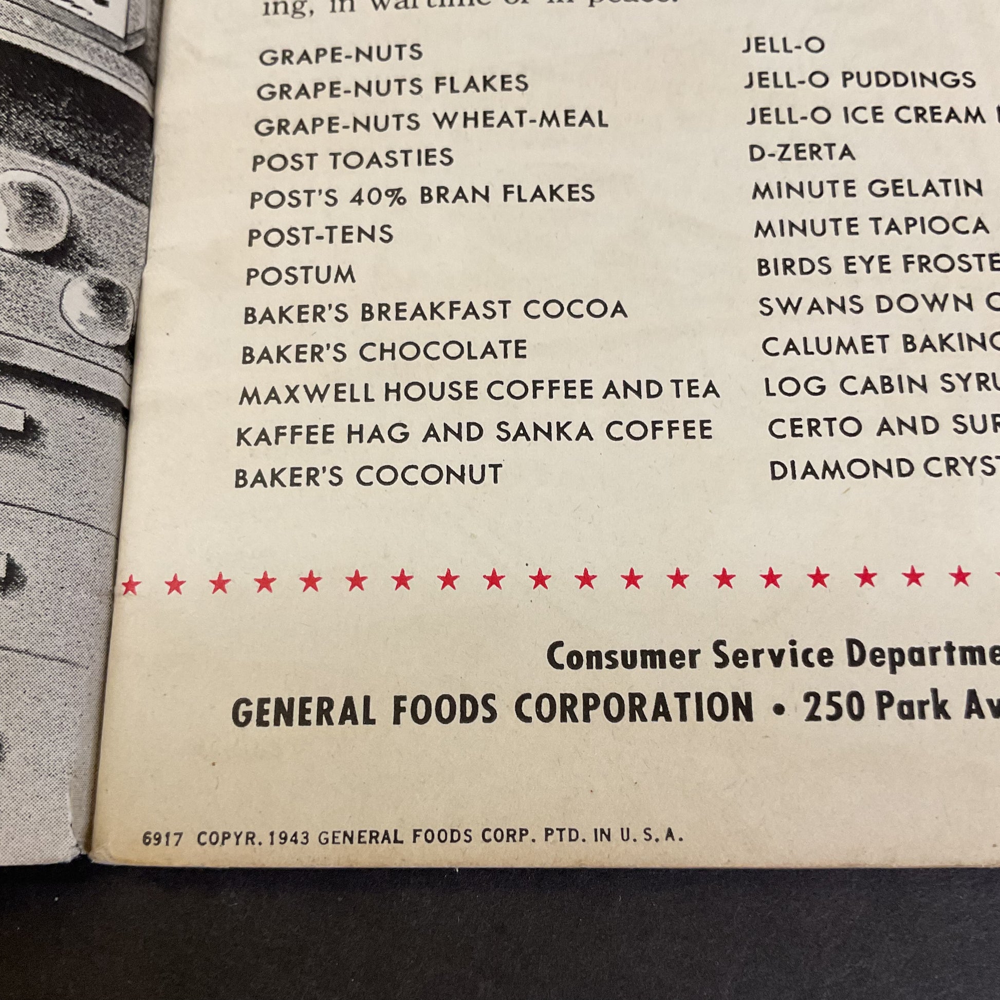 Vintage Patriotic 1943 General Foods Rationing Recipe Cookbook WWII - Avid Vintage