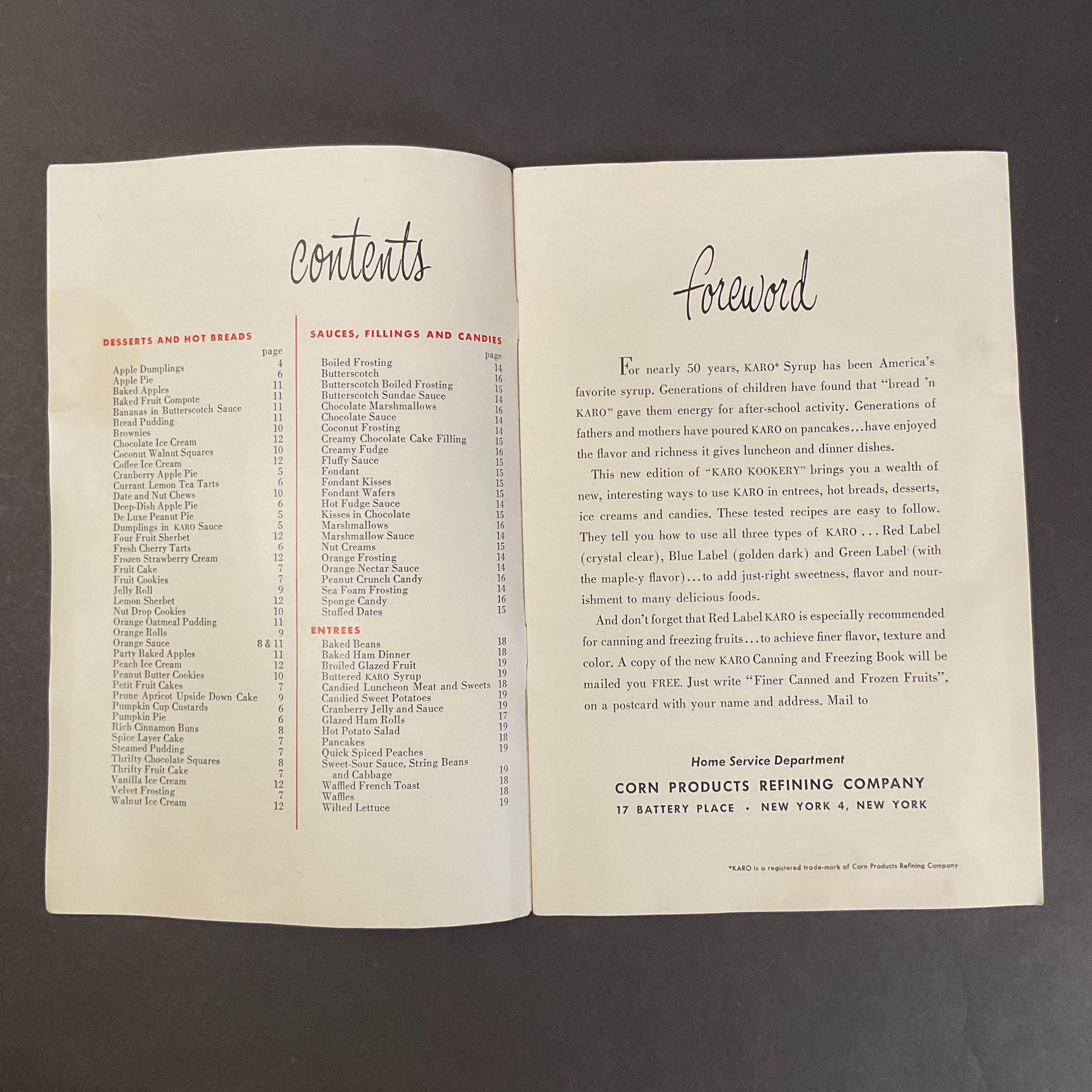 Karo Kookery Vintage 1940s Recipe Booklet - Avid Vintage