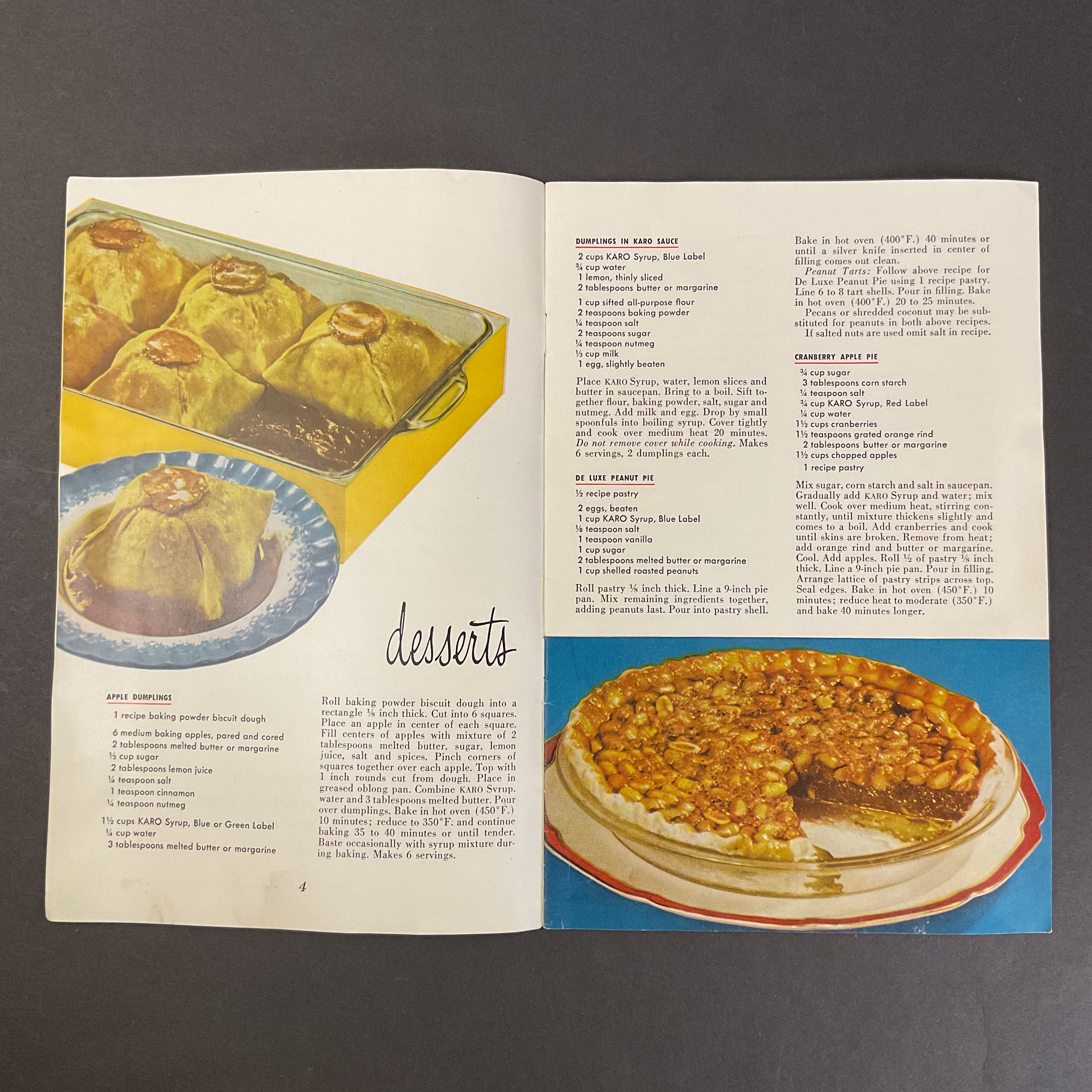Karo Kookery Vintage 1940s Recipe Booklet - Avid Vintage