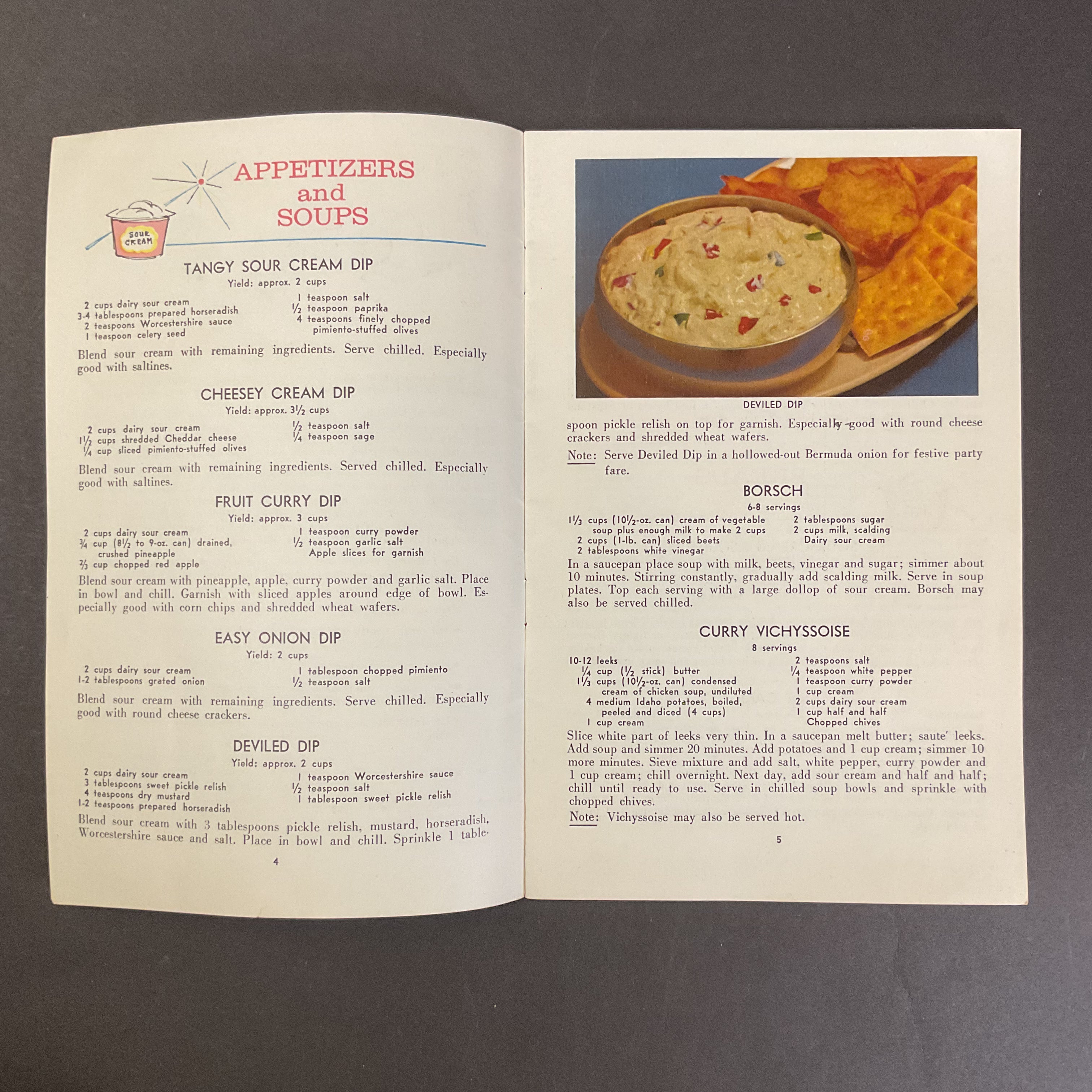 Sour Cream The Gourmet Touch to Everyday Cooking Vintage 1960s Recipe Book - Avid Vintage