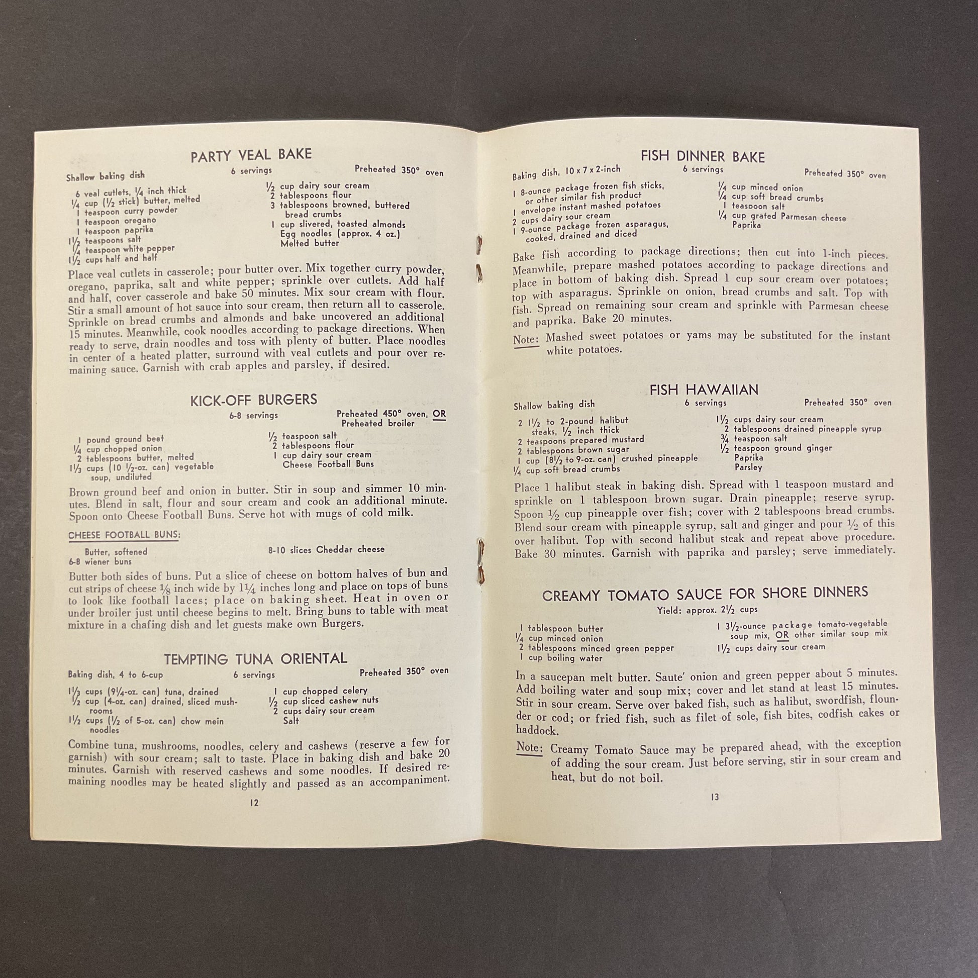Sour Cream The Gourmet Touch to Everyday Cooking Vintage 1960s Recipe Book - Avid Vintage