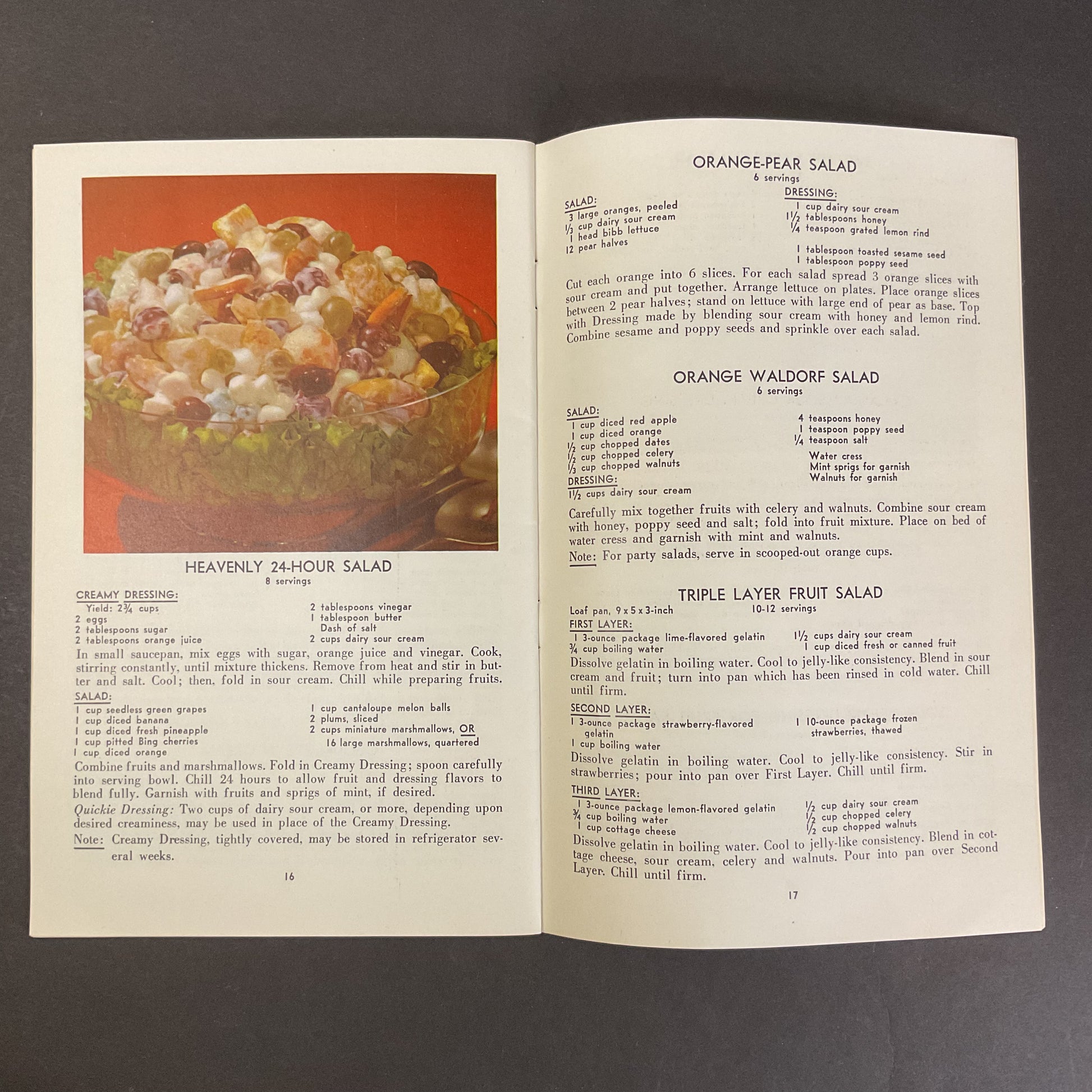 Sour Cream The Gourmet Touch to Everyday Cooking Vintage 1960s Recipe Book - Avid Vintage