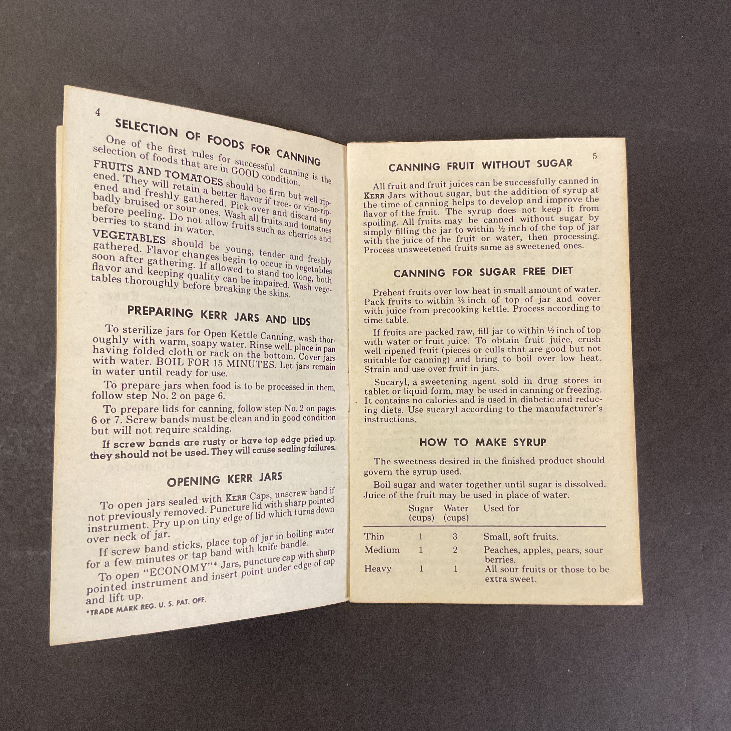 Vintage 1956 Kerr Home Canning and Freezing Guide Recipe Booklet - Avid Vintage