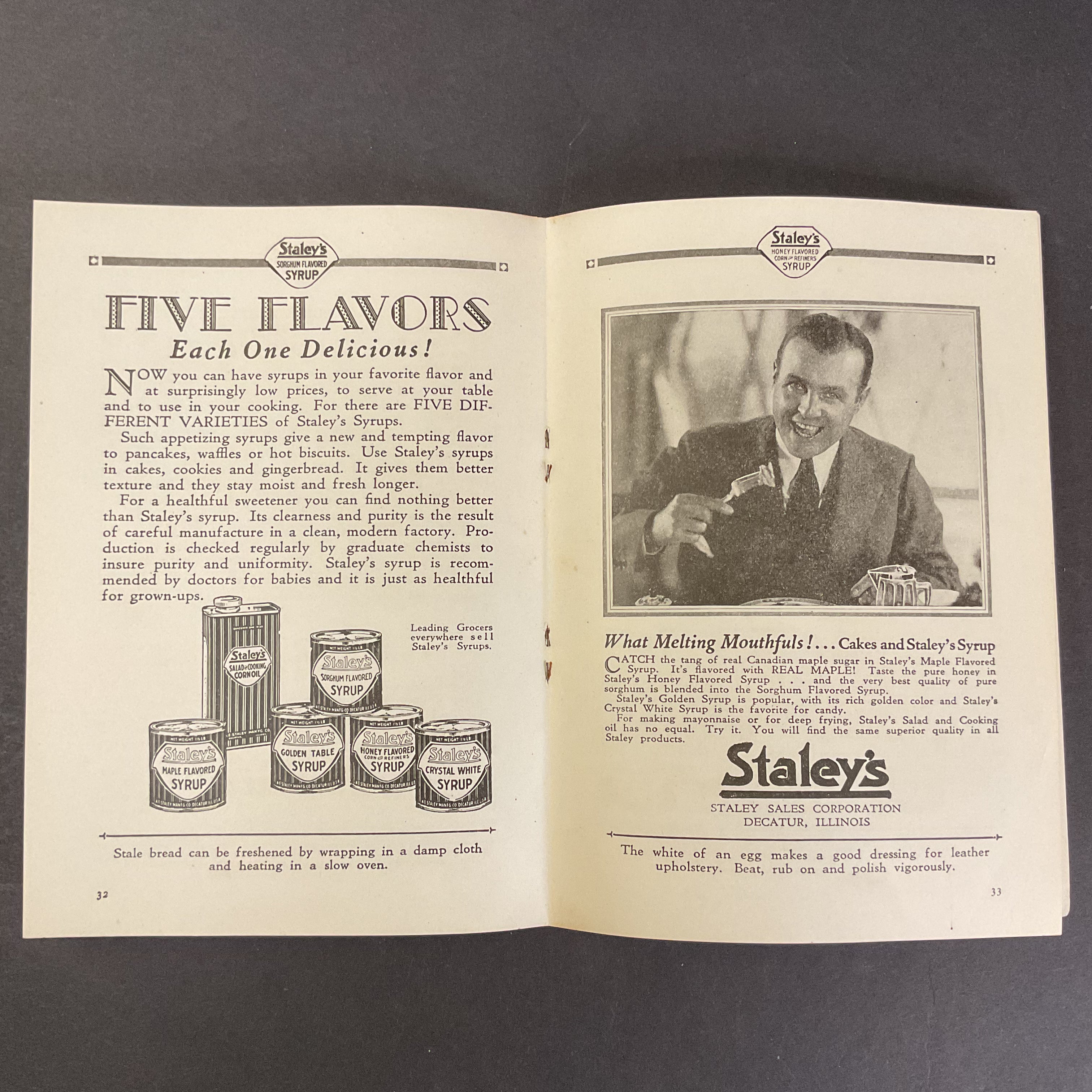 Vintage 1930s Staley’s Syrup Selected Recipes and Menus Cookbook - Avid Vintage