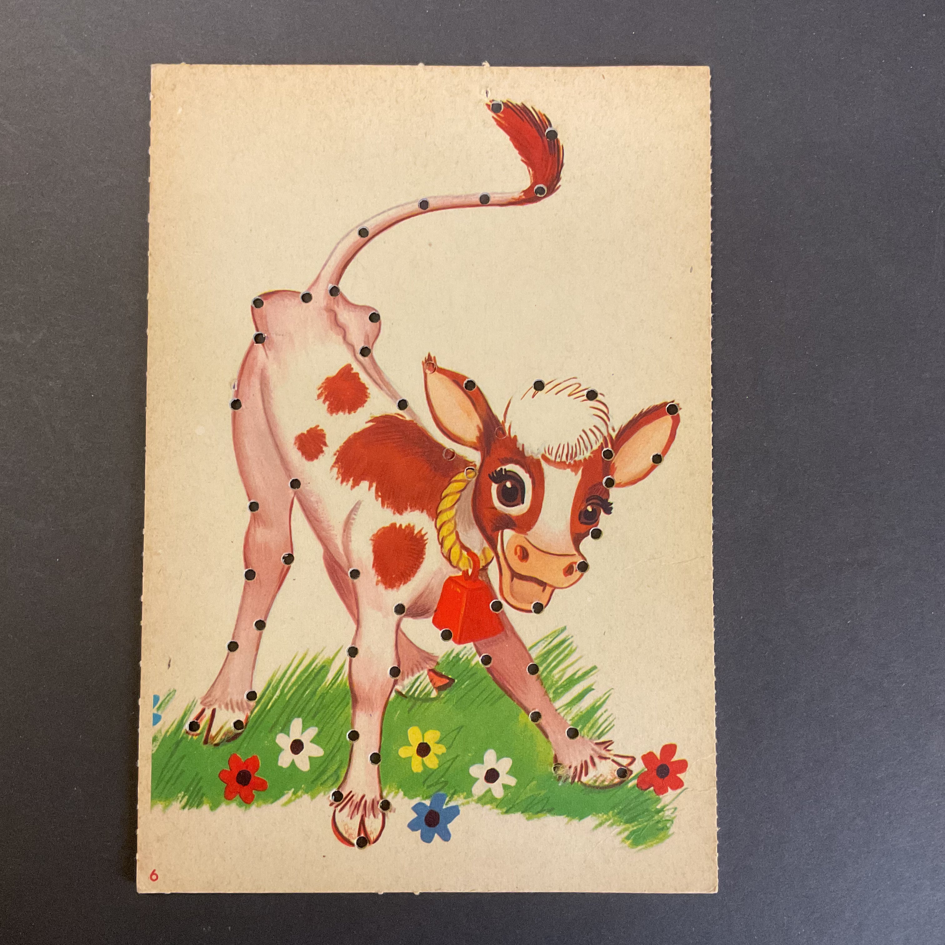 Vintage Children’s Sewing Card Baby Calf to Lace - Avid Vintage