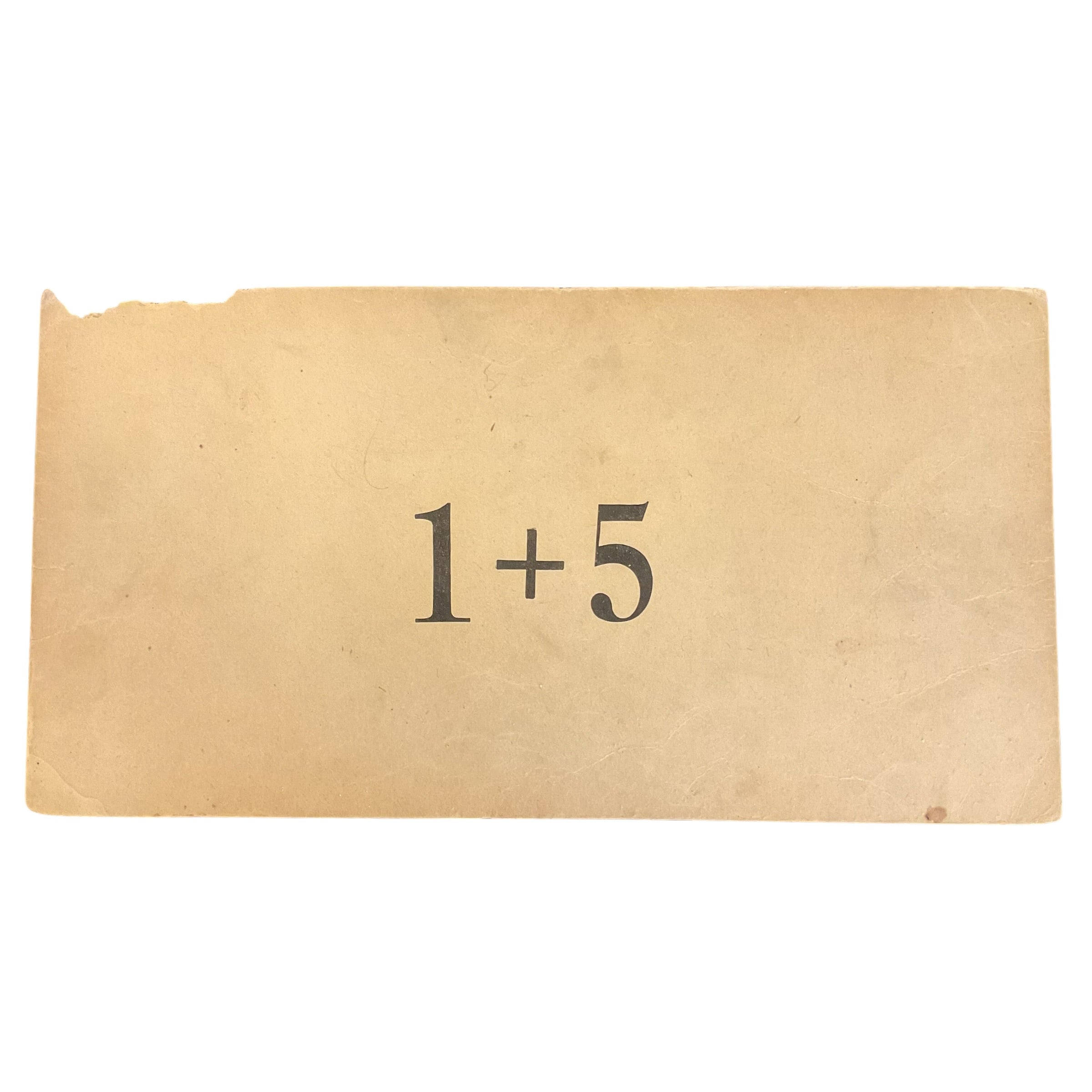 Large Vintage 1910s Addition Flash Card Silhouette Lambs - Avid Vintage