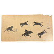 Large Vintage 1910s Addition Flash Card Silhouette Lambs - Avid Vintage