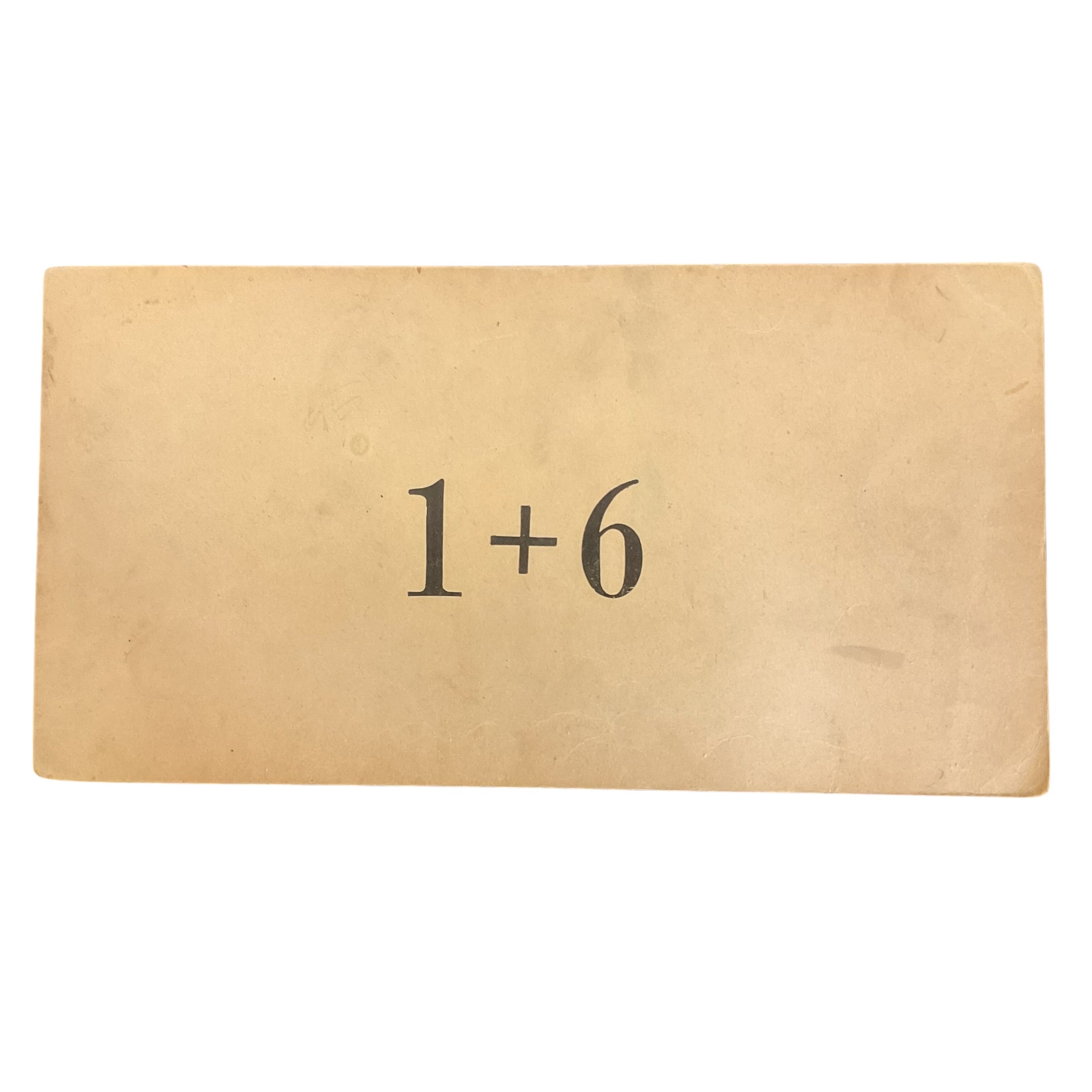 Large Vintage Animal Addition Flash Card Silhouette Sheep 1910s Classroom Ephemera - Avid Vintage