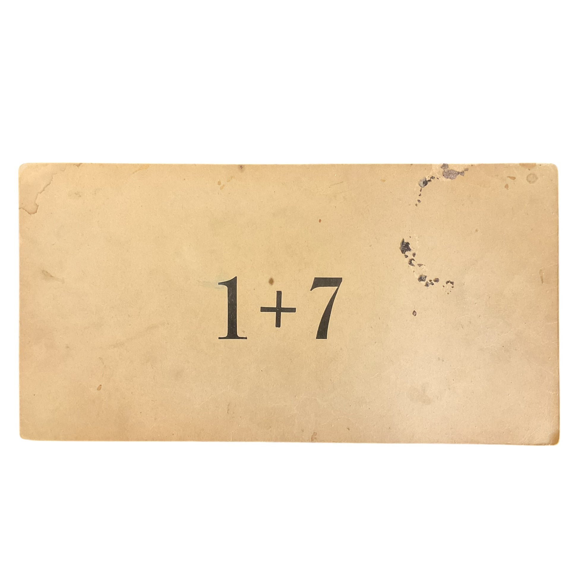 Large Vintage Animal Addition Flash Card Silhouette Pigs 1910s School Supply - Avid Vintage