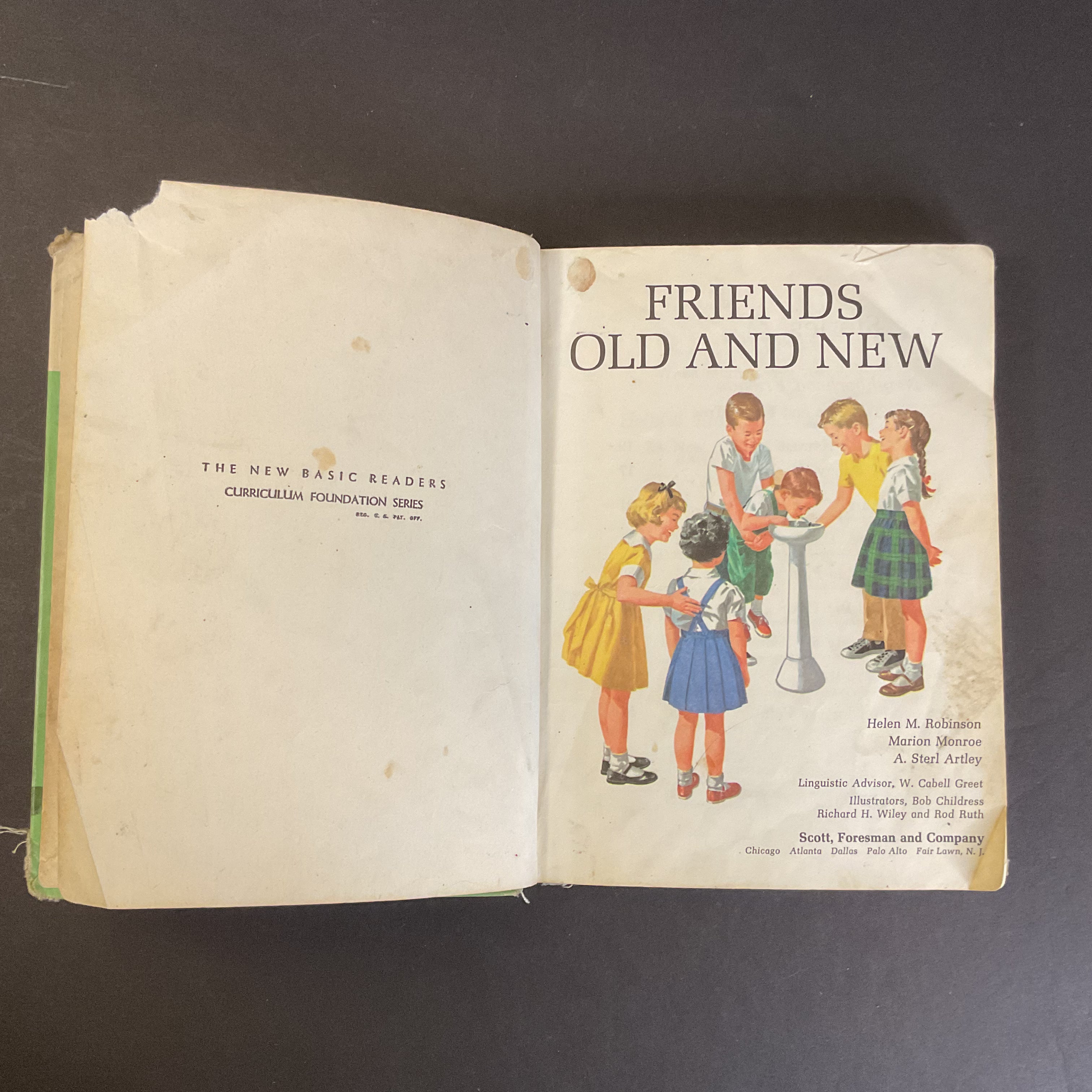 Vintage Friends Old and New 1963 Hardcover Book 2 Part 1 Basic Readers - Avid Vintage