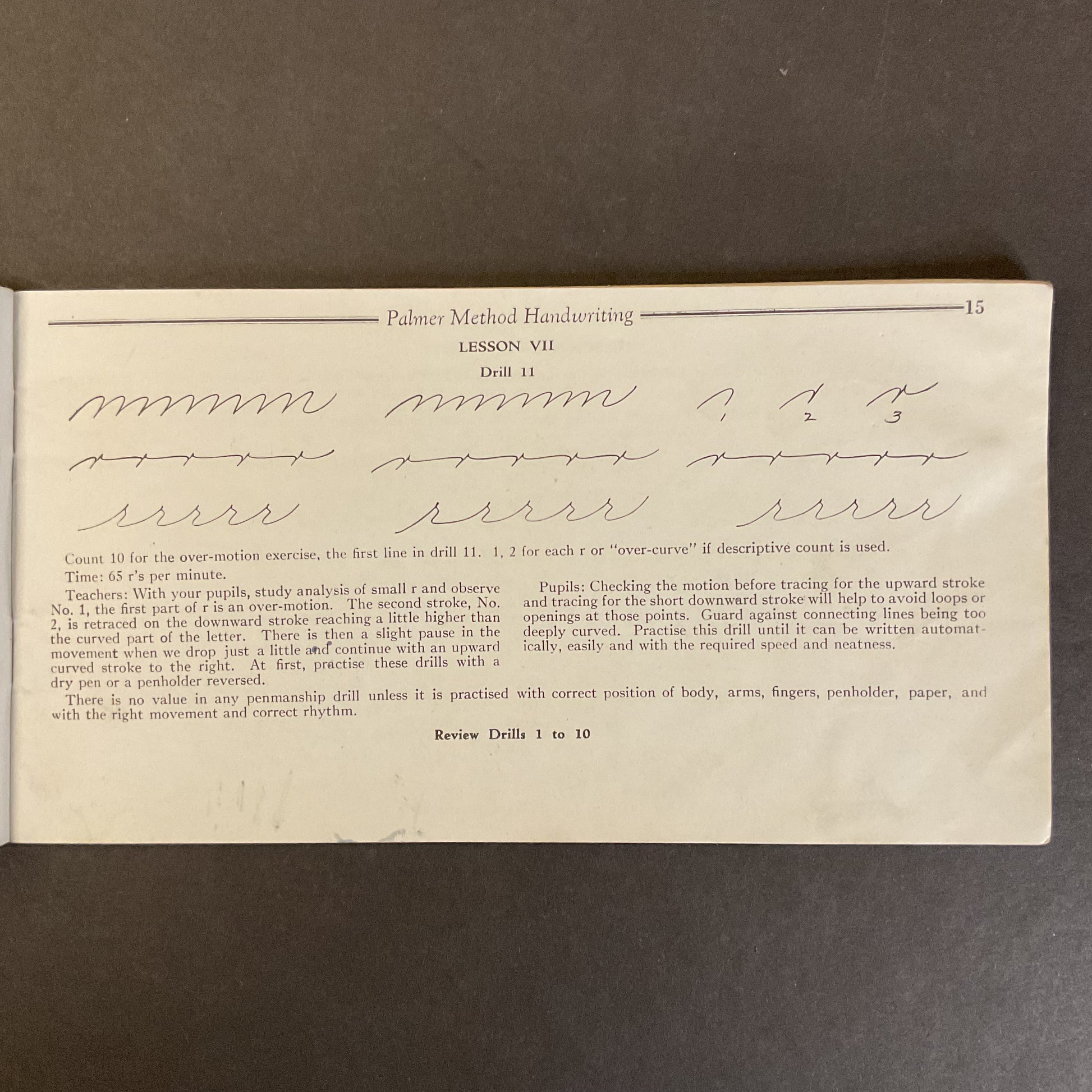 Vintage 1936 Palmer Method Handwriting Book Grades 5 and 6 - Avid Vintage