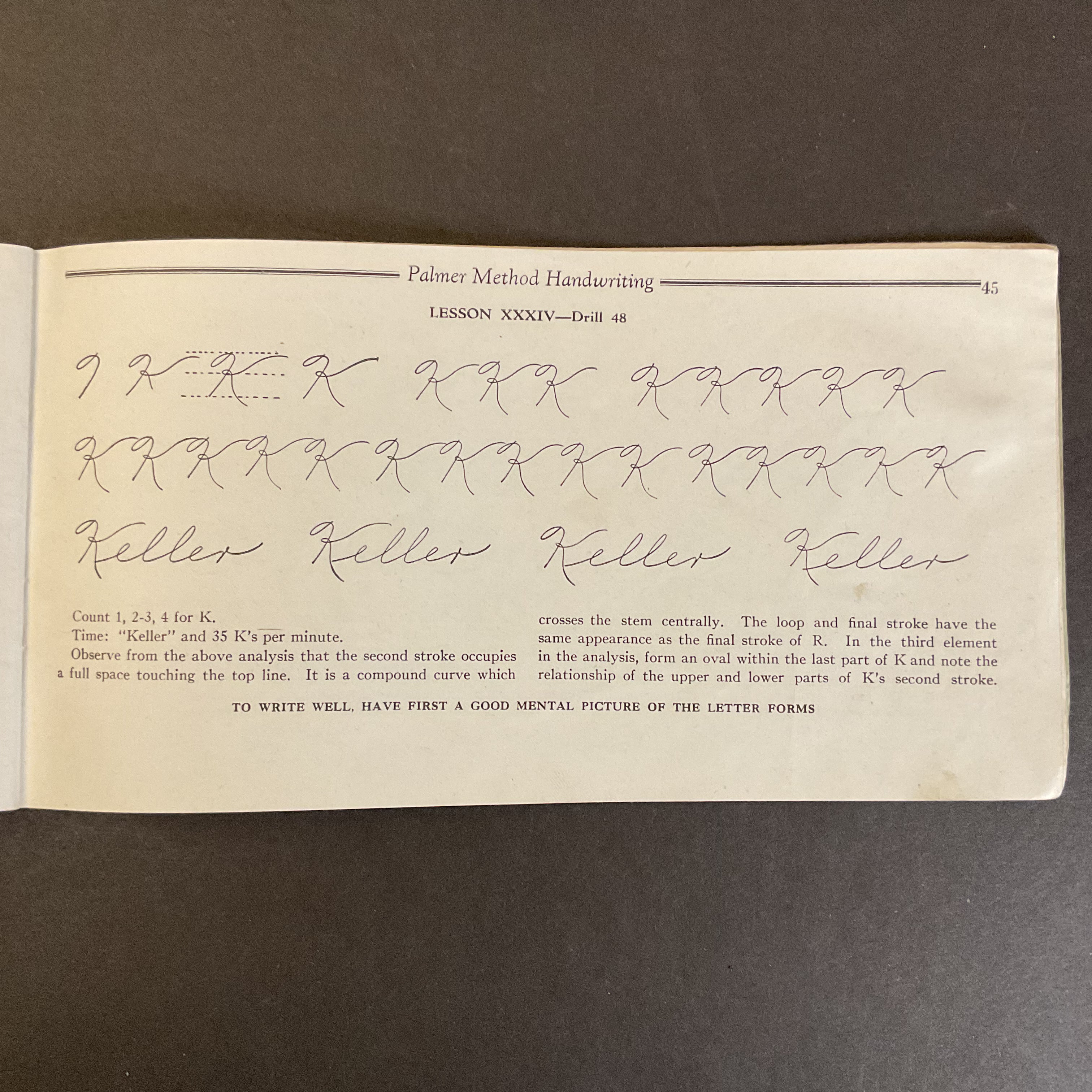 Vintage 1936 Palmer Method Handwriting Book Grades 5 and 6 - Avid Vintage