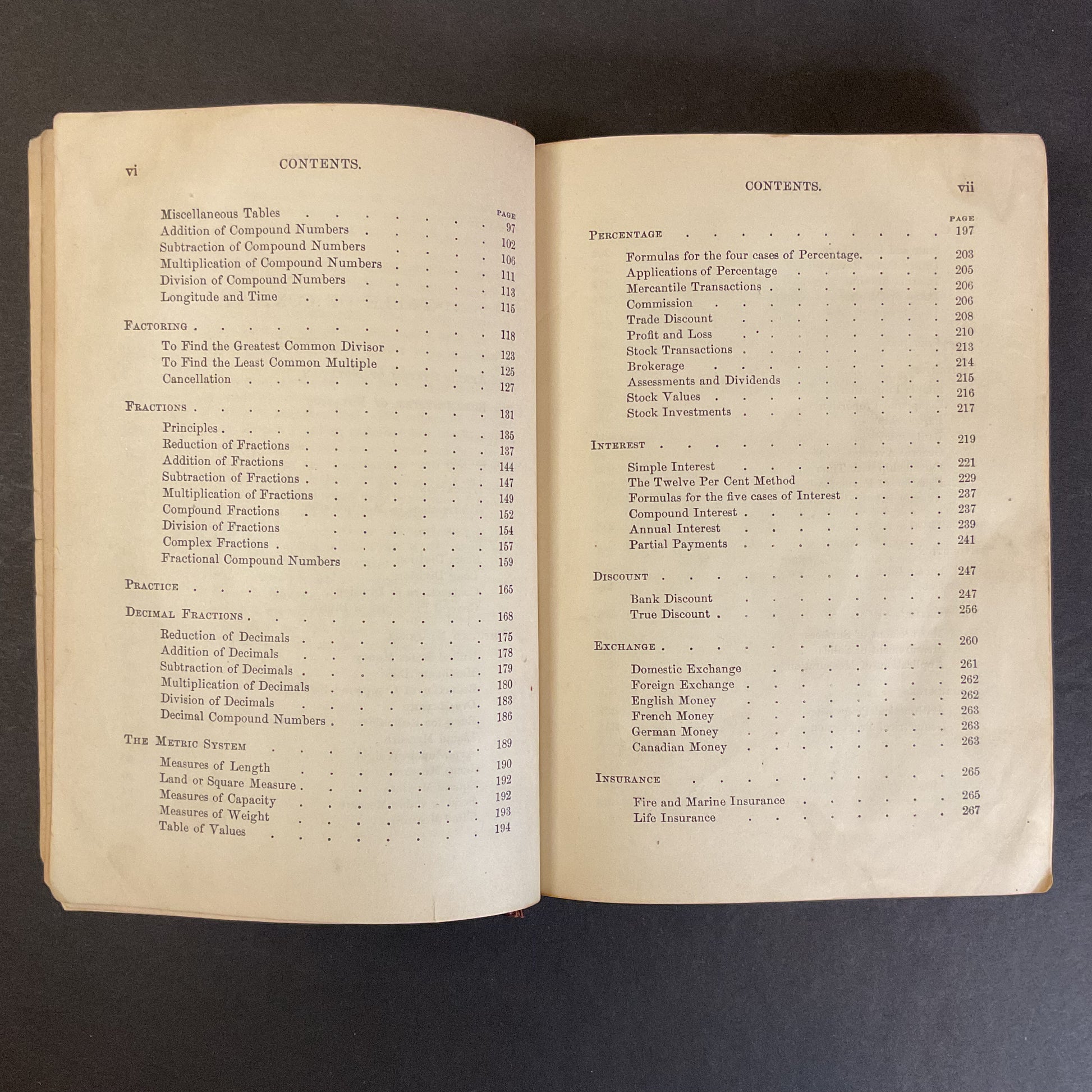 Antique 1877 Math School Book Ray’s New Practical Arithmetic - Avid Vintage