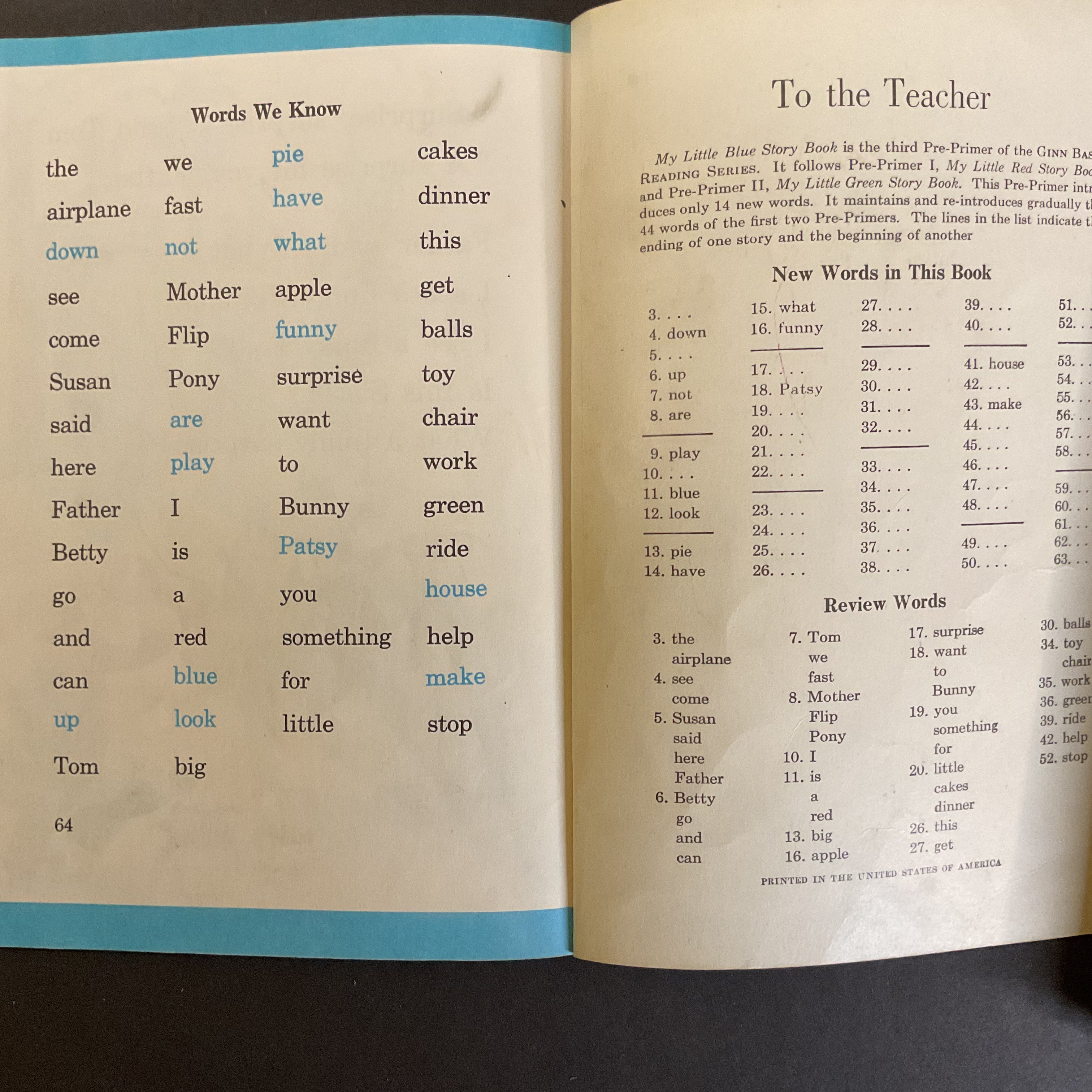 Vintage 1953 My Little Blue Story Book Odille Ousley David Russell - Avid Vintage
