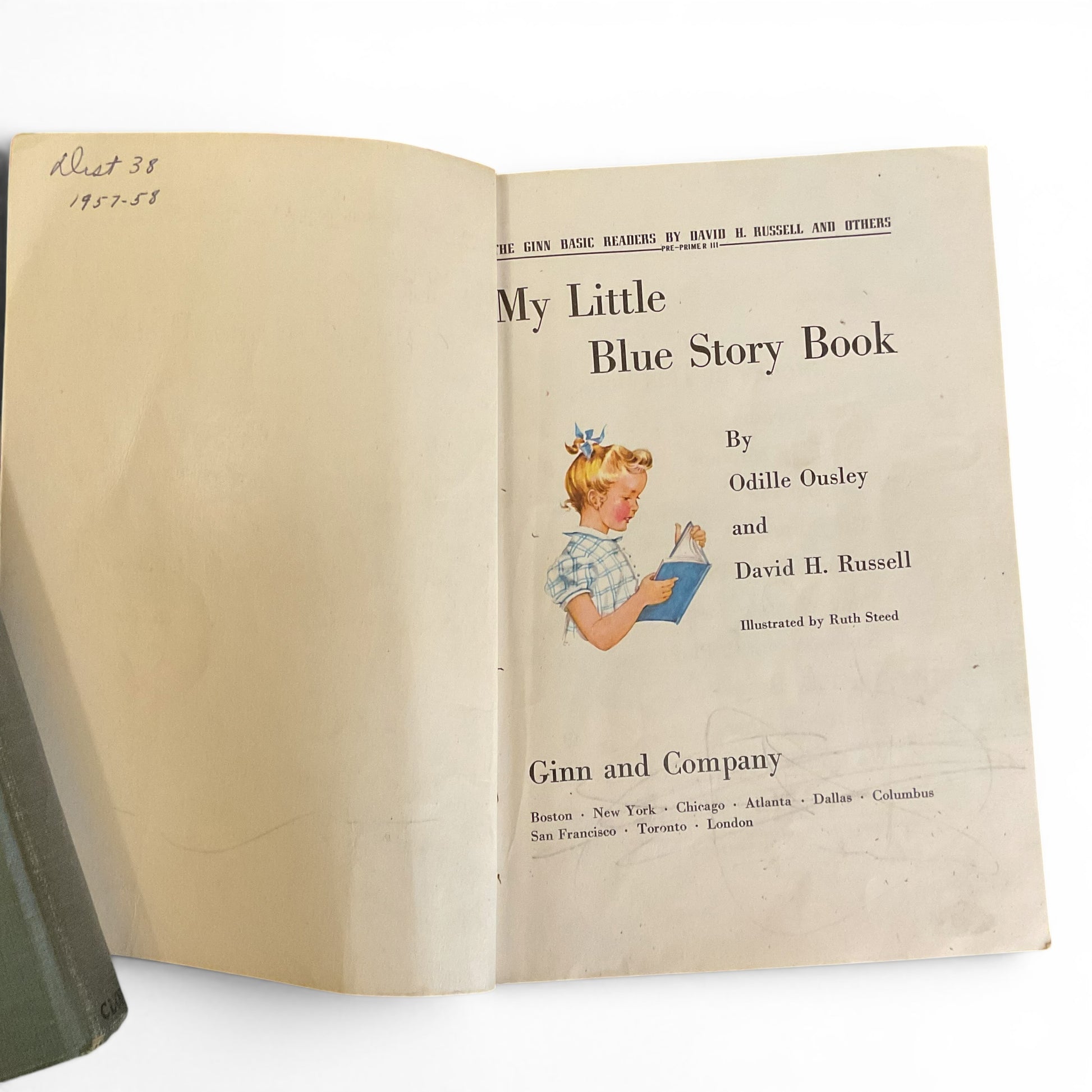 Vintage 1953 My Little Blue Story Book Odille Ousley David Russell - Avid Vintage