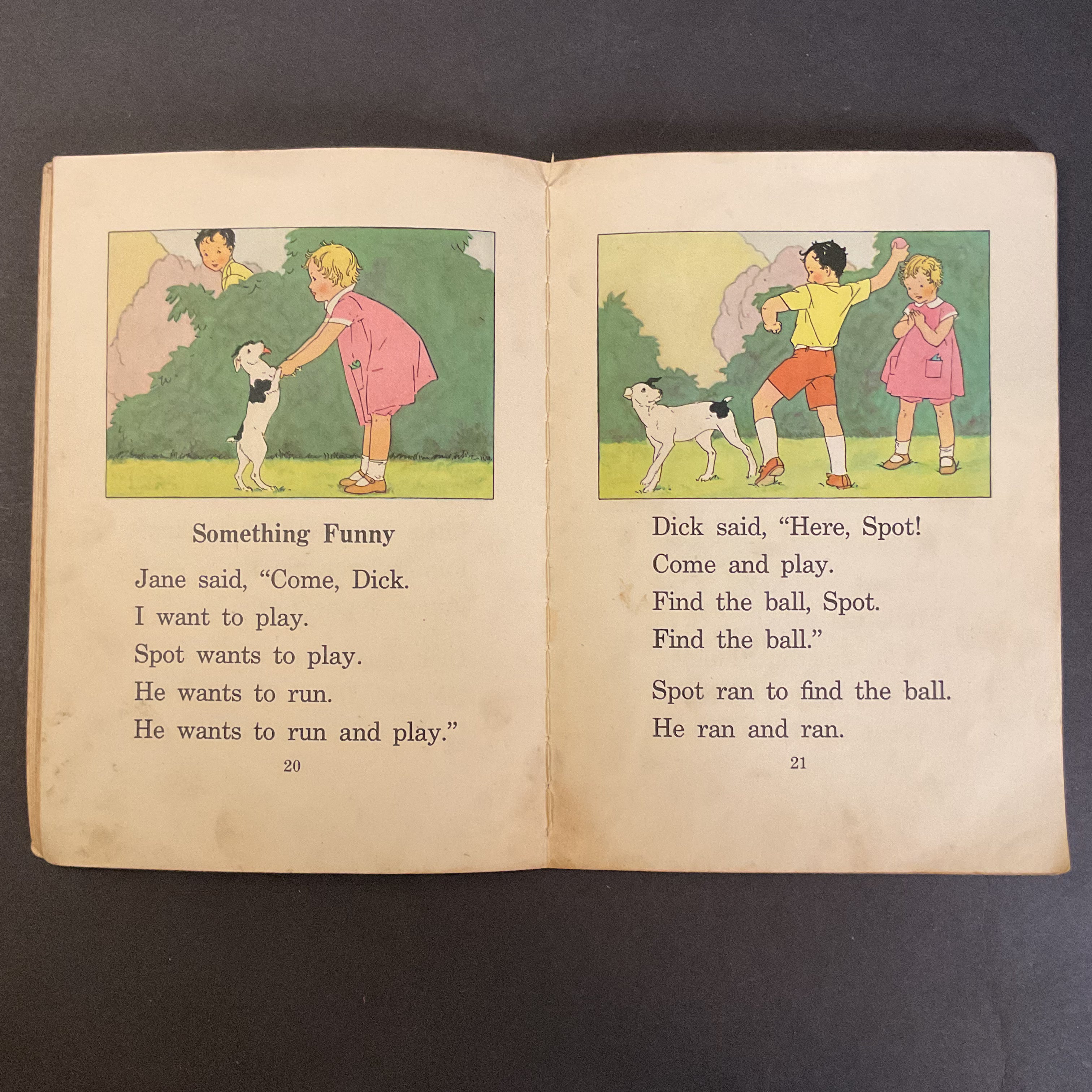 Vintage 1936 Dick and Jane Book Elson Gray Pre Primer - Avid Vintage