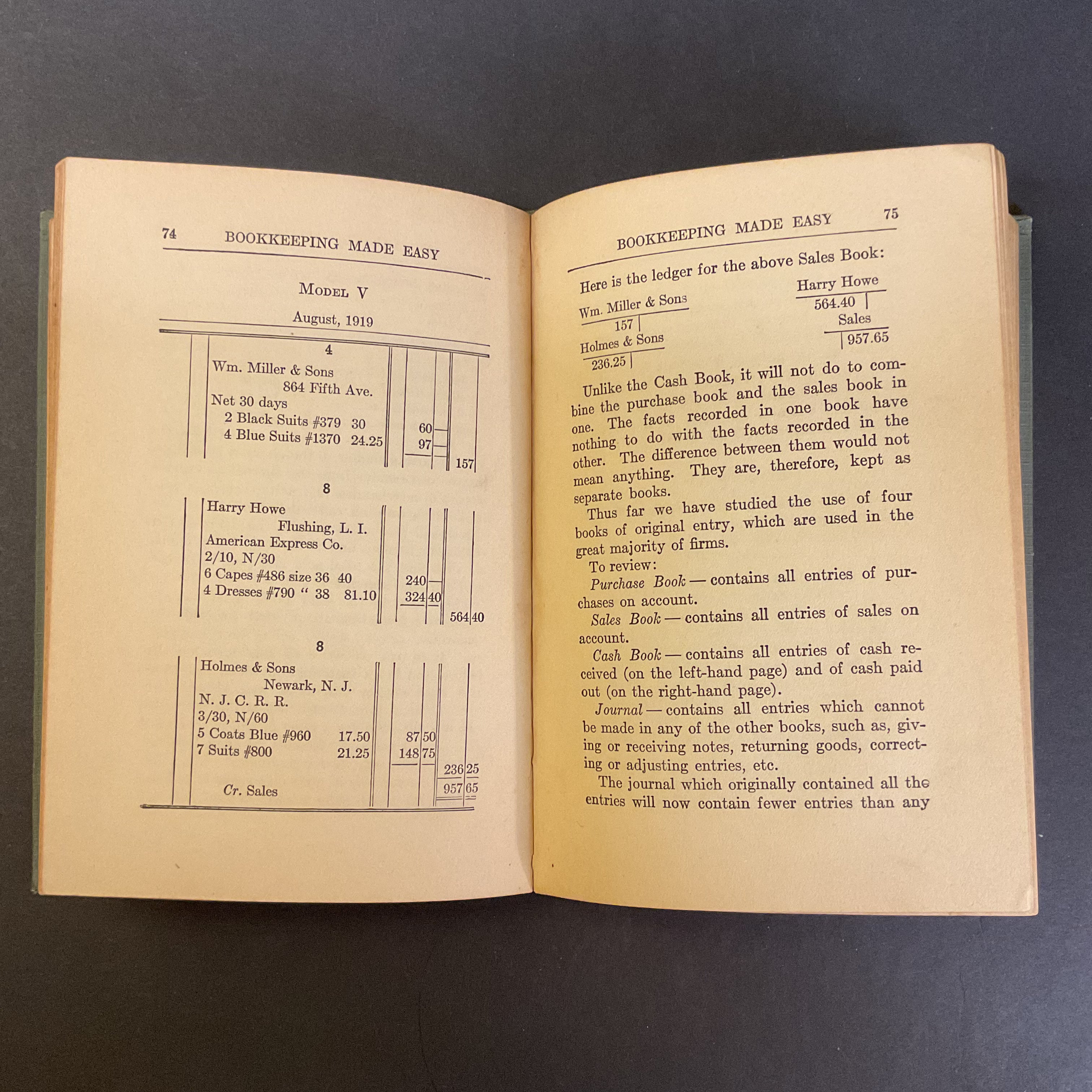 Bookkeeping Made Easy Lemowitz Vintage 1919 Hardcover Book - Avid Vintage
