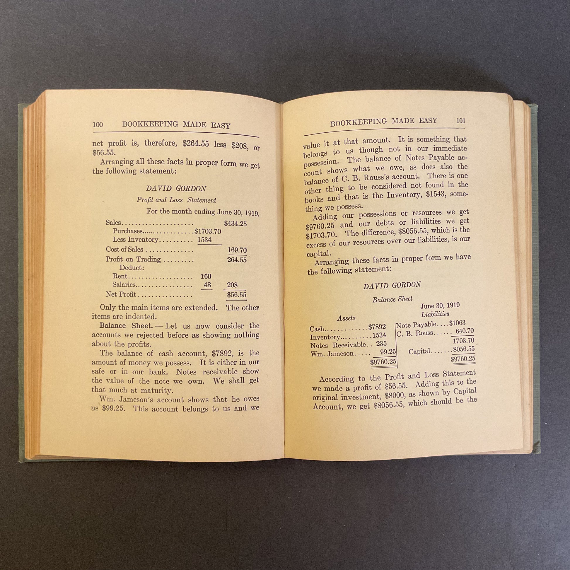 Bookkeeping Made Easy Lemowitz Vintage 1919 Hardcover Book - Avid Vintage