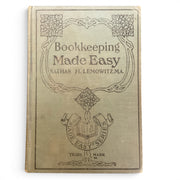 Bookkeeping Made Easy Lemowitz Vintage 1919 Hardcover Book - Avid Vintage