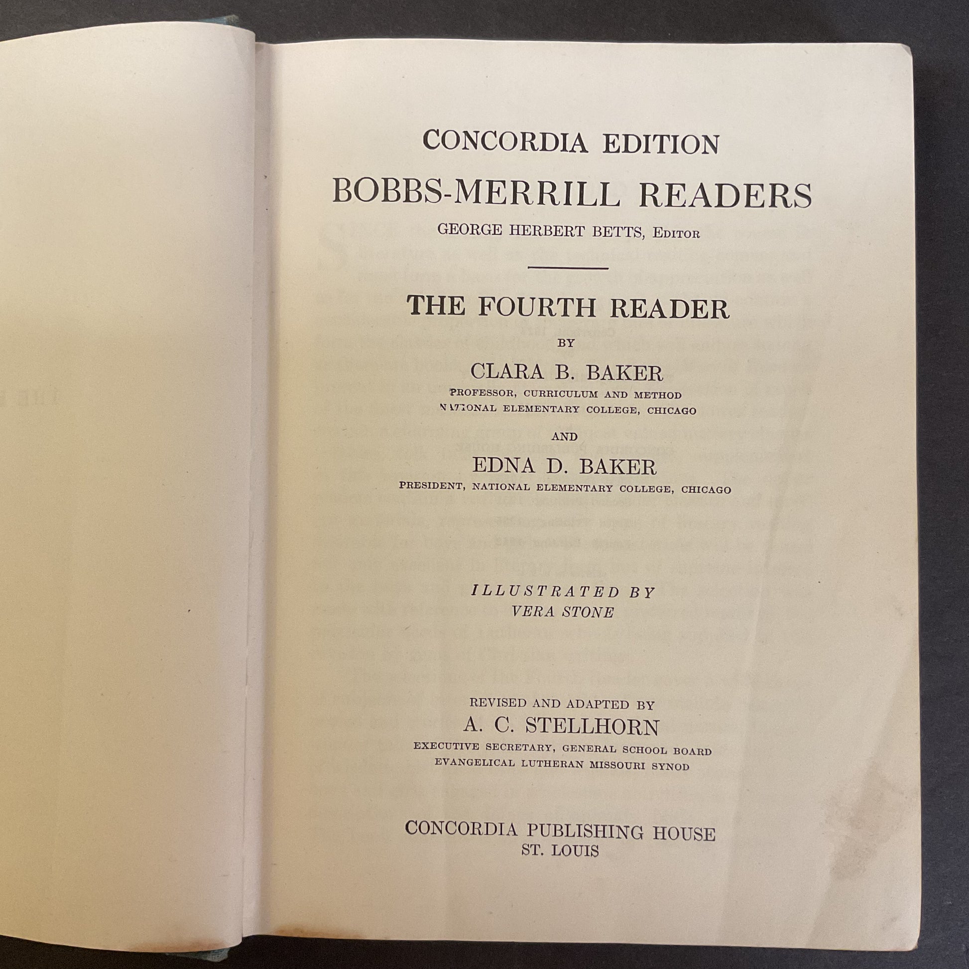 Bobbs Merrill Fourth Reader Vintage 1942 School Reading Book - Avid Vintage