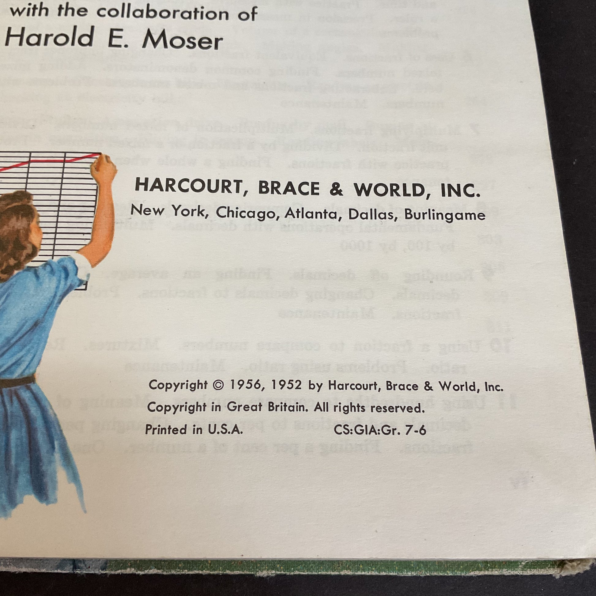 Growth in Arithmetic Grade 7 Vintage 1956 Math School Book - Avid Vintage