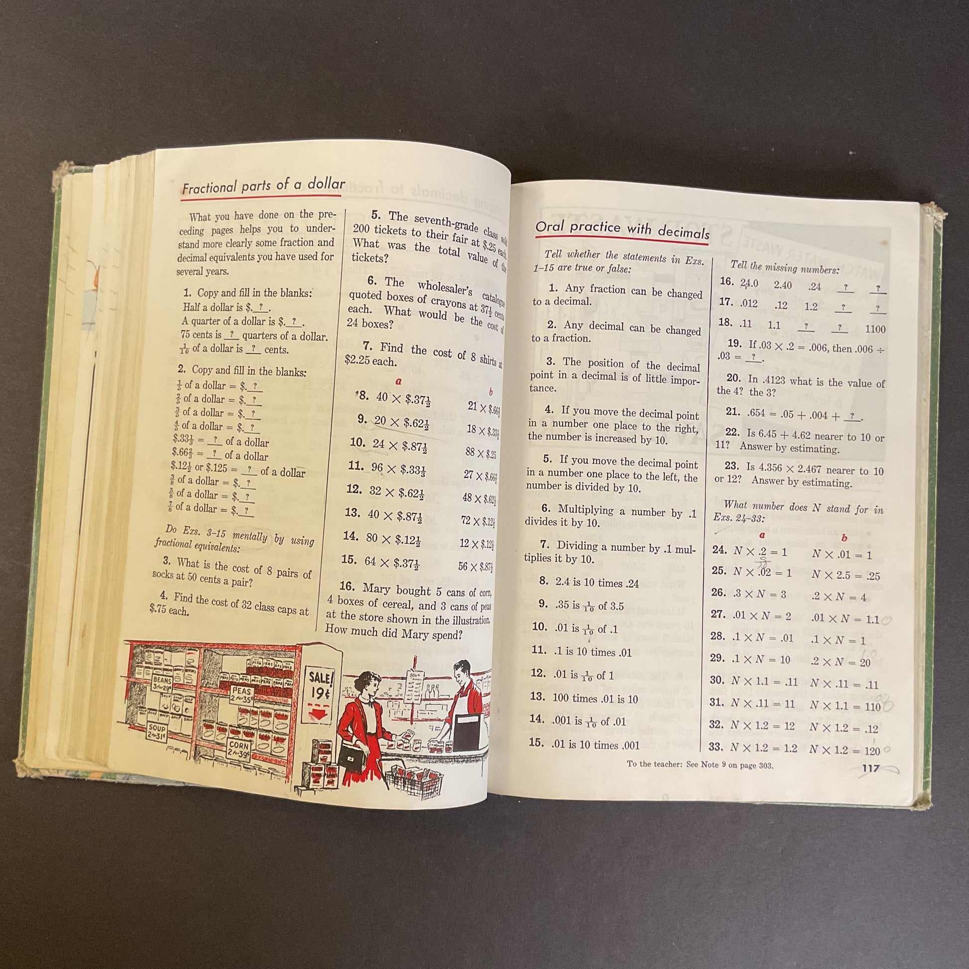 Growth in Arithmetic Grade 7 Vintage 1956 Math School Book - Avid Vintage