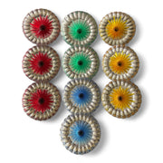 Vintage Atomic Starburst Mid Century Christmas Light Covers Set of 10
