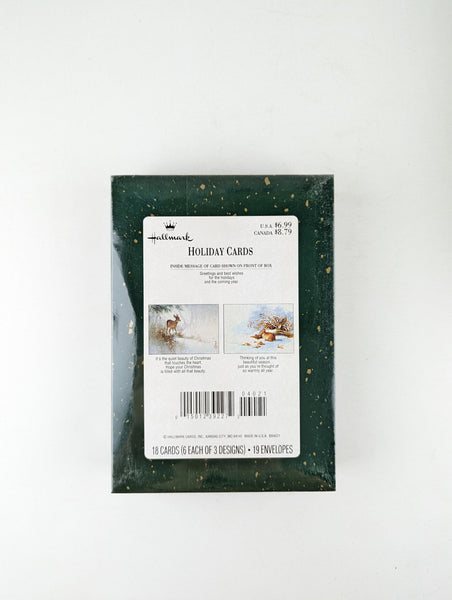 Hallmark Christmas Cards Boxed Set of 18 Squirrel on Tree Branch