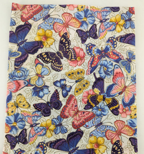 Cotton Butterfly Fabric 44 x 1 Yard Cranston Print Works VIP 2007