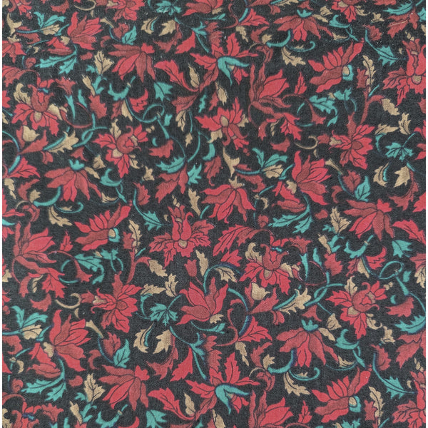Windsor Collection by Hoffman California Red on Black Floral 45 x 1 Yard