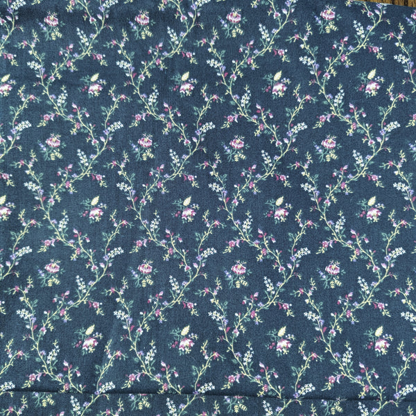 Springs Industries Green Floral Cotton Fabric 44 x 2 Yards