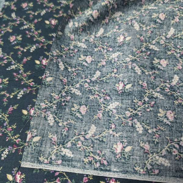 Springs Industries Green Floral Cotton Fabric 44 x 2 Yards