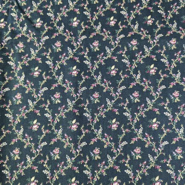 Springs Industries Green Floral Cotton Fabric 44 x 2 Yards